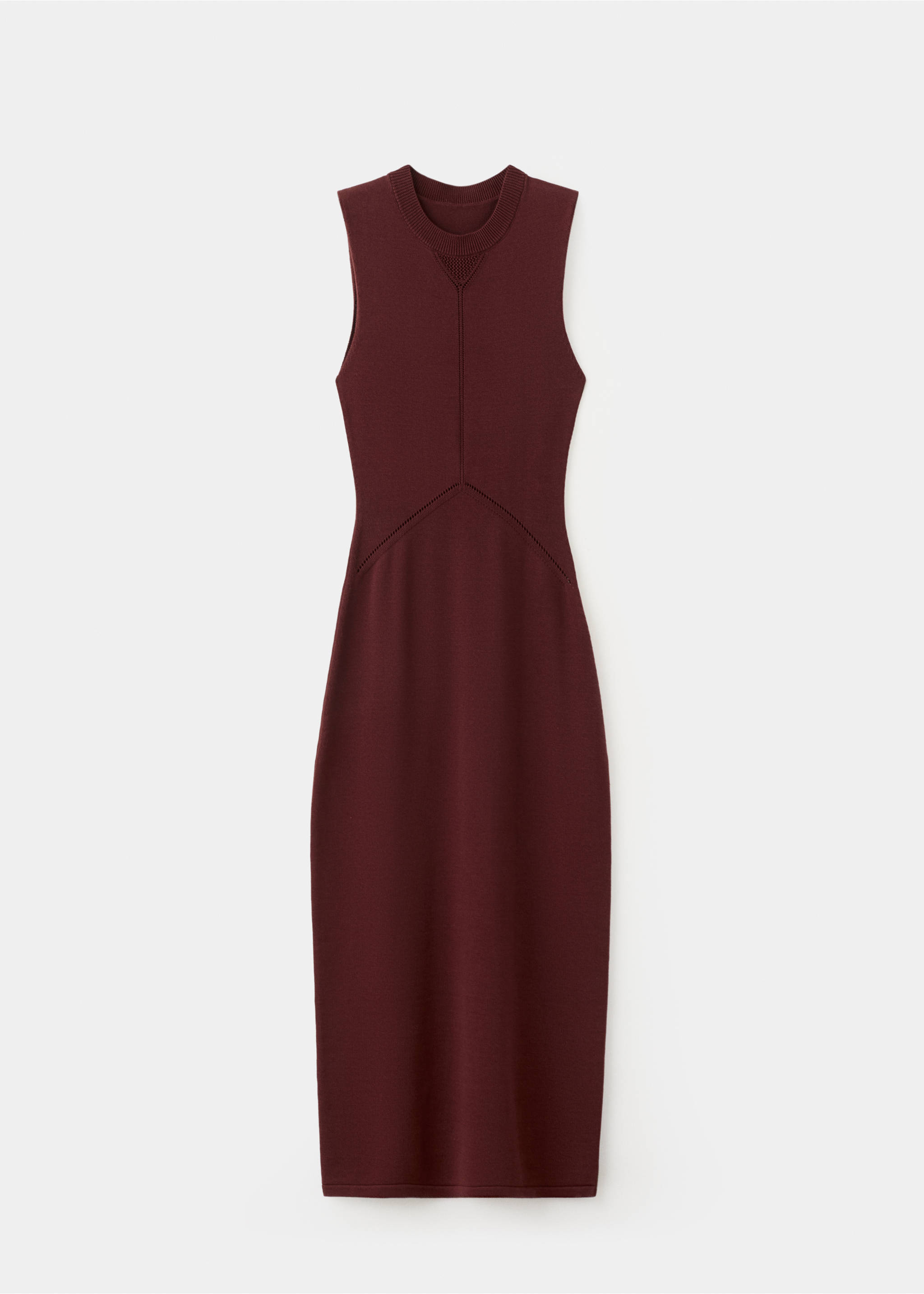 Knit midi dress - Article without model, Wine. Ref: 27045824-00.