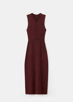 Knit midi dress — Wine 7