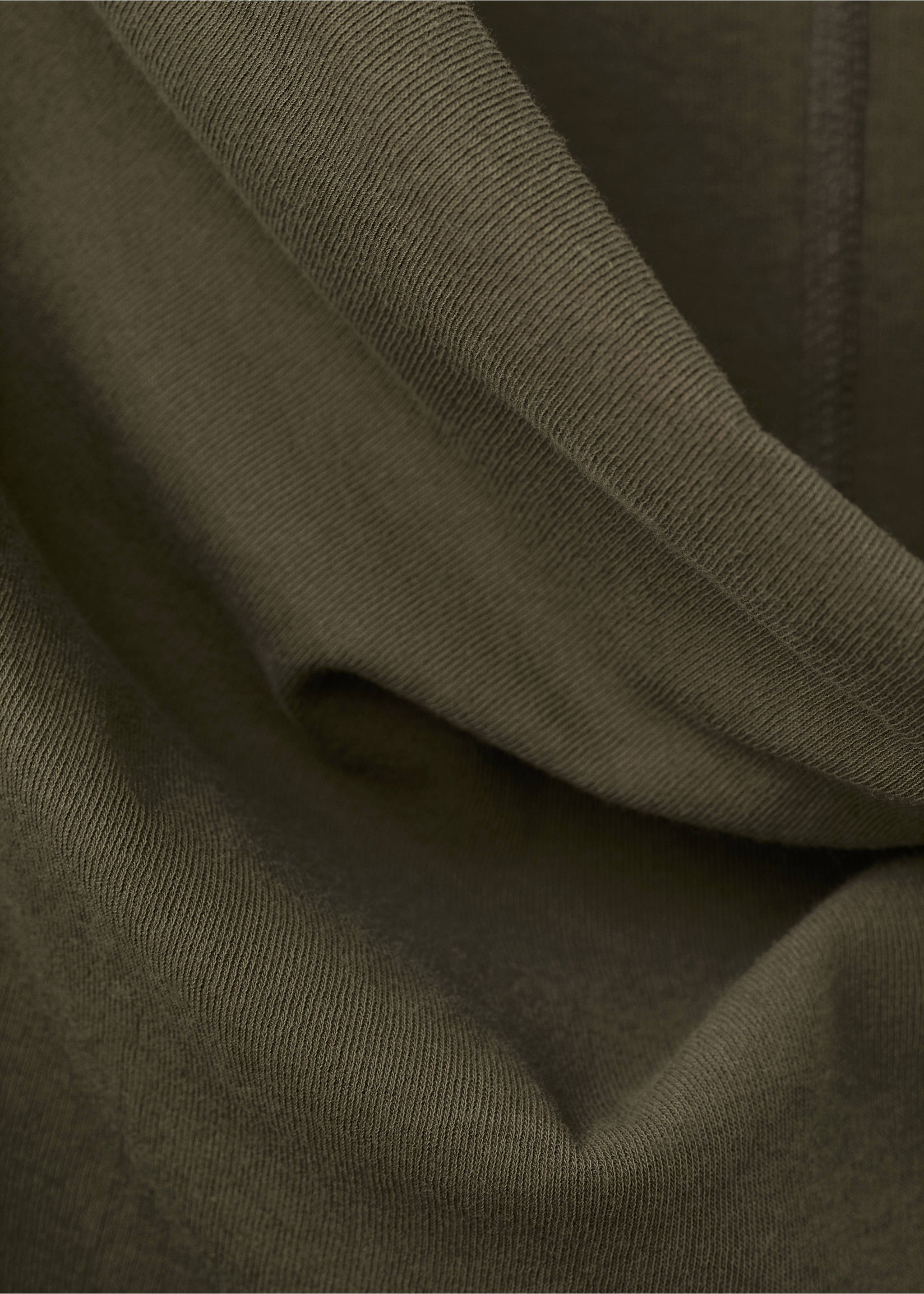 Top ajusté col drapé - Détail de l'article 8, Kaki. Ref: 27045825-00.