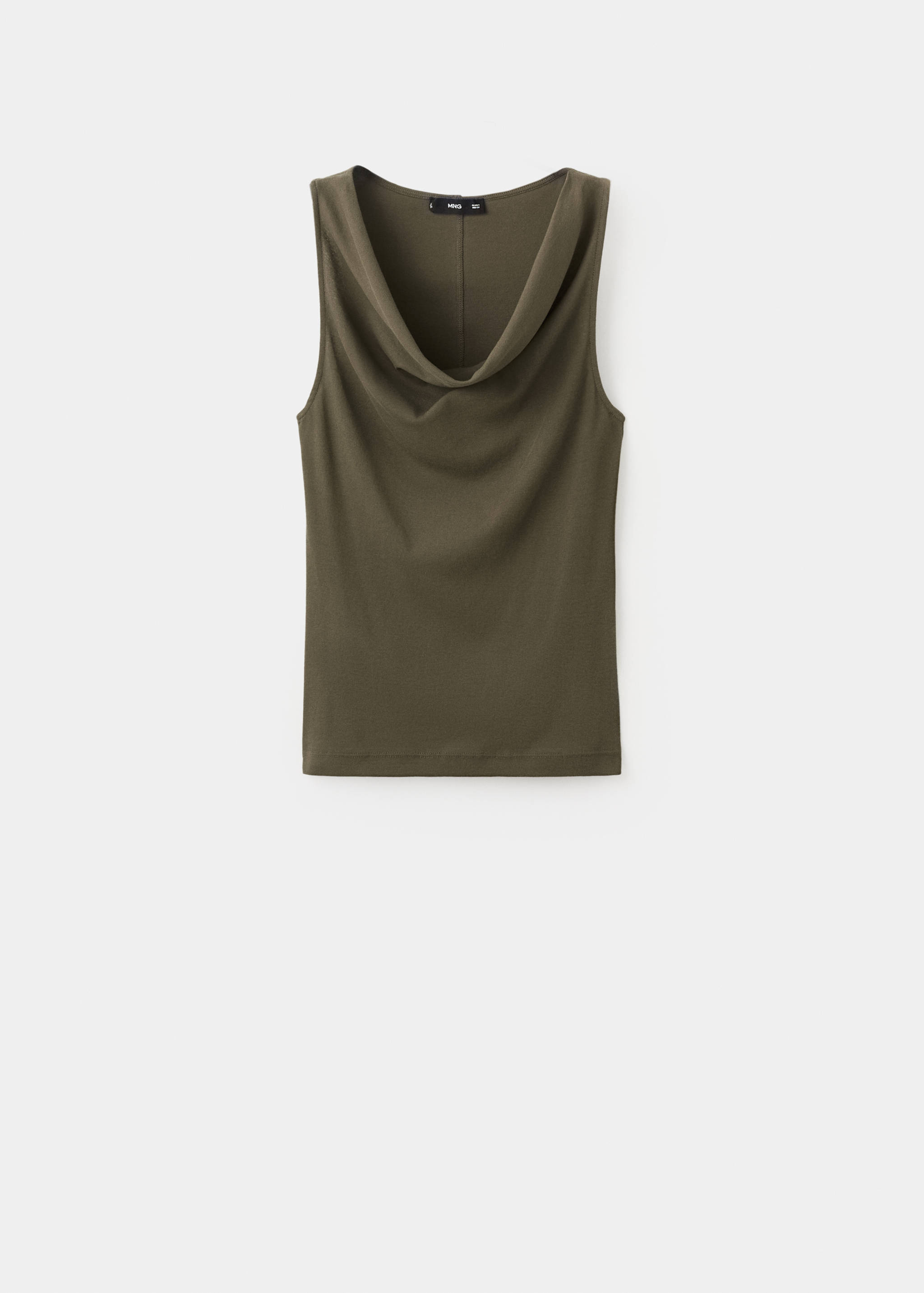Fitted top with draped neckline - Article without model