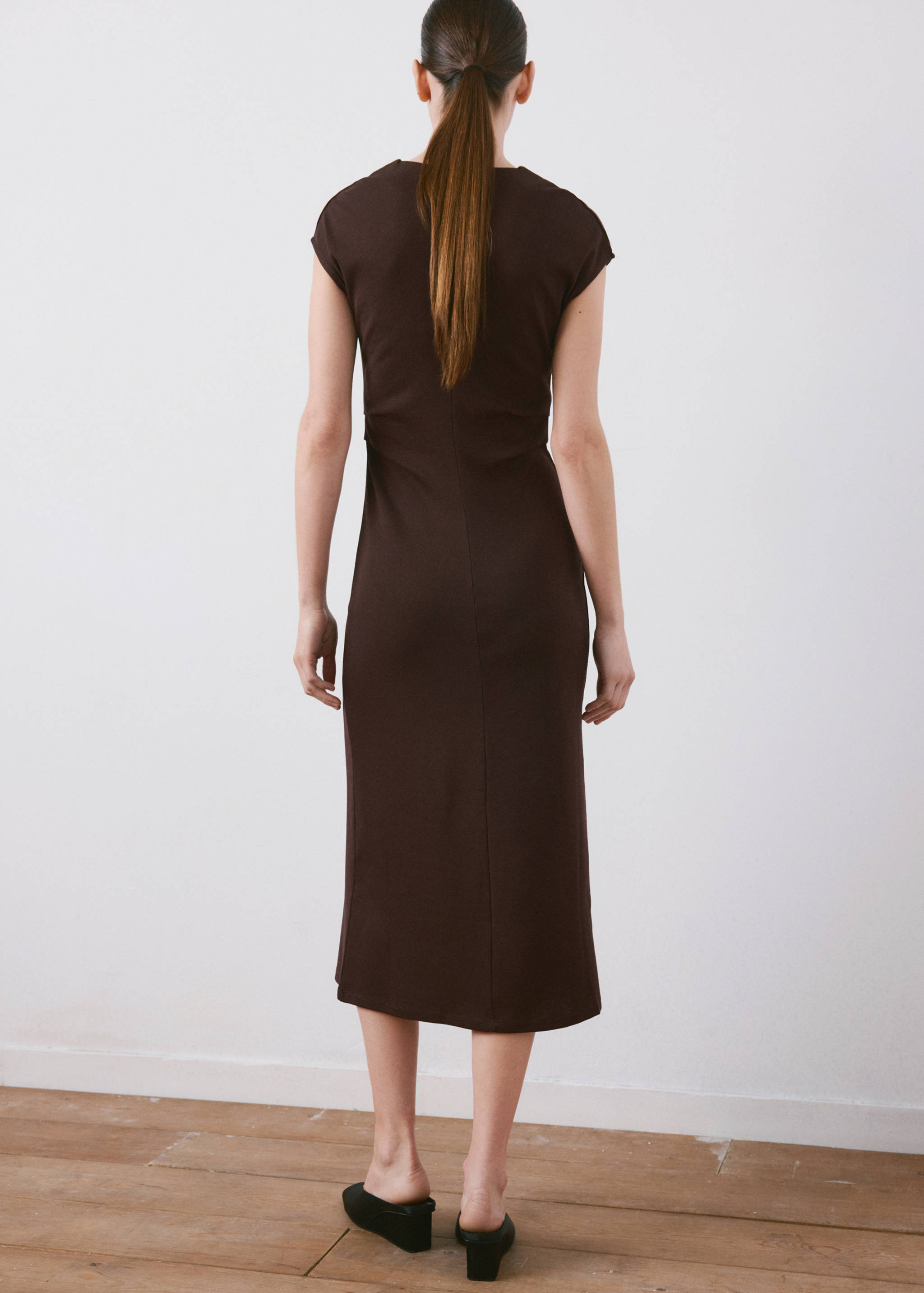 Midi-dress with draped detail - Reverse of the article
