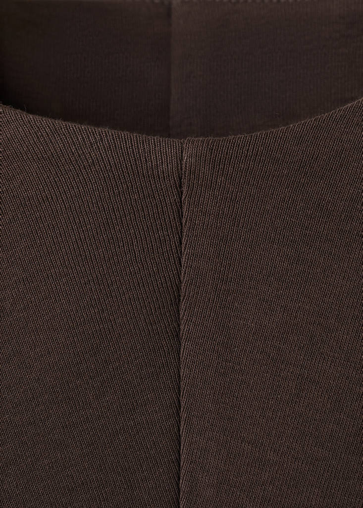 Midi-dress with draped detail — Brown