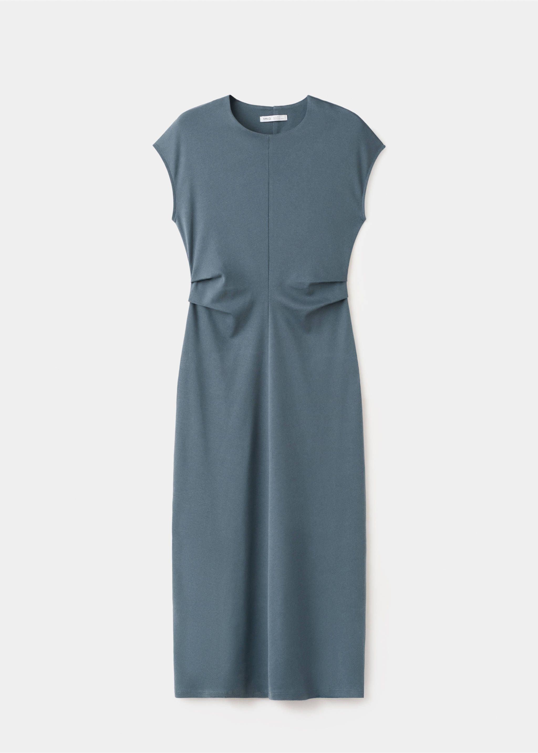 Midi-dress with draped detail - Article without model, Blue. Ref: 27045826-00.