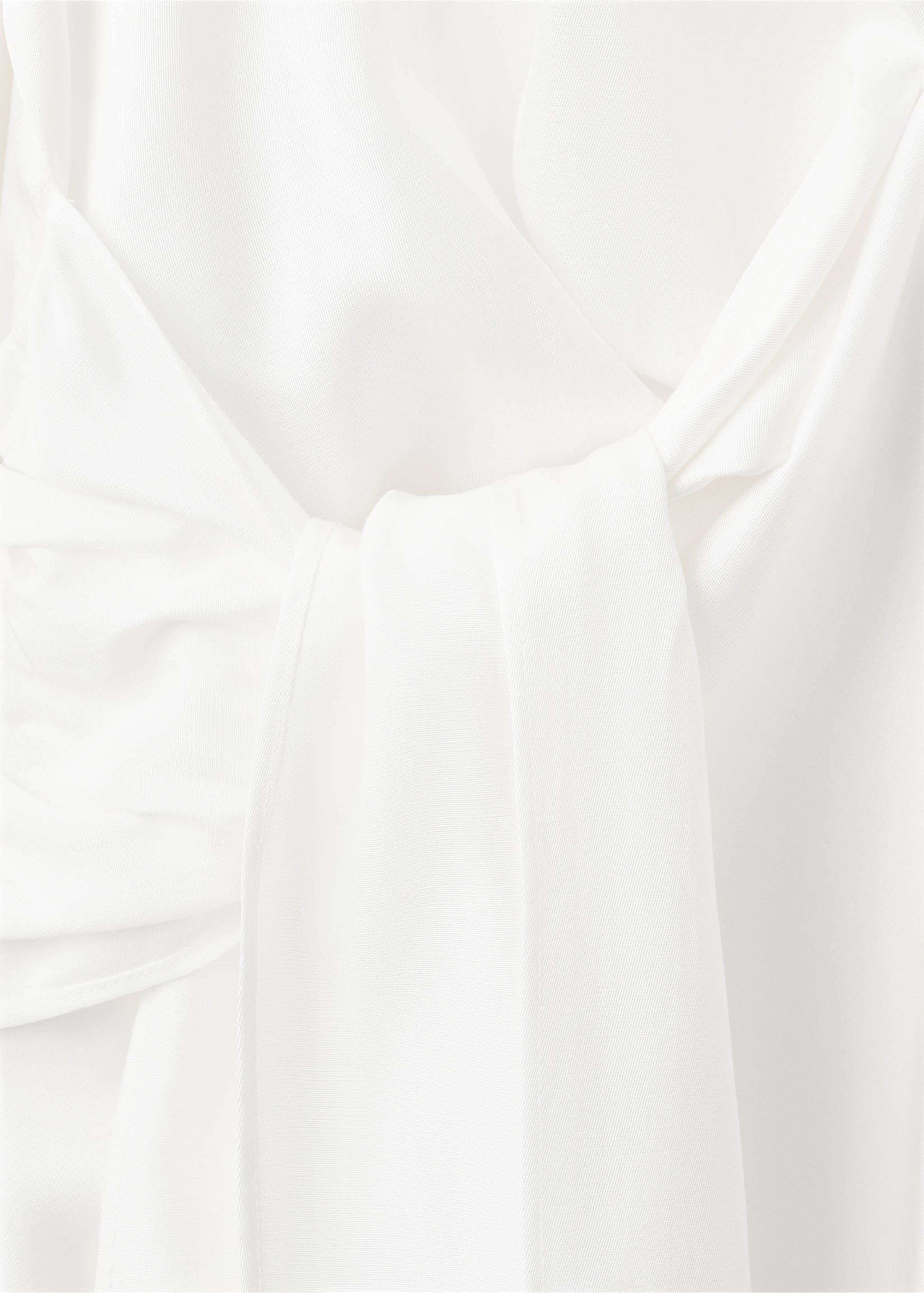 Side knot blouse - Details of the article 8, Off White. Ref: 27045827-00.