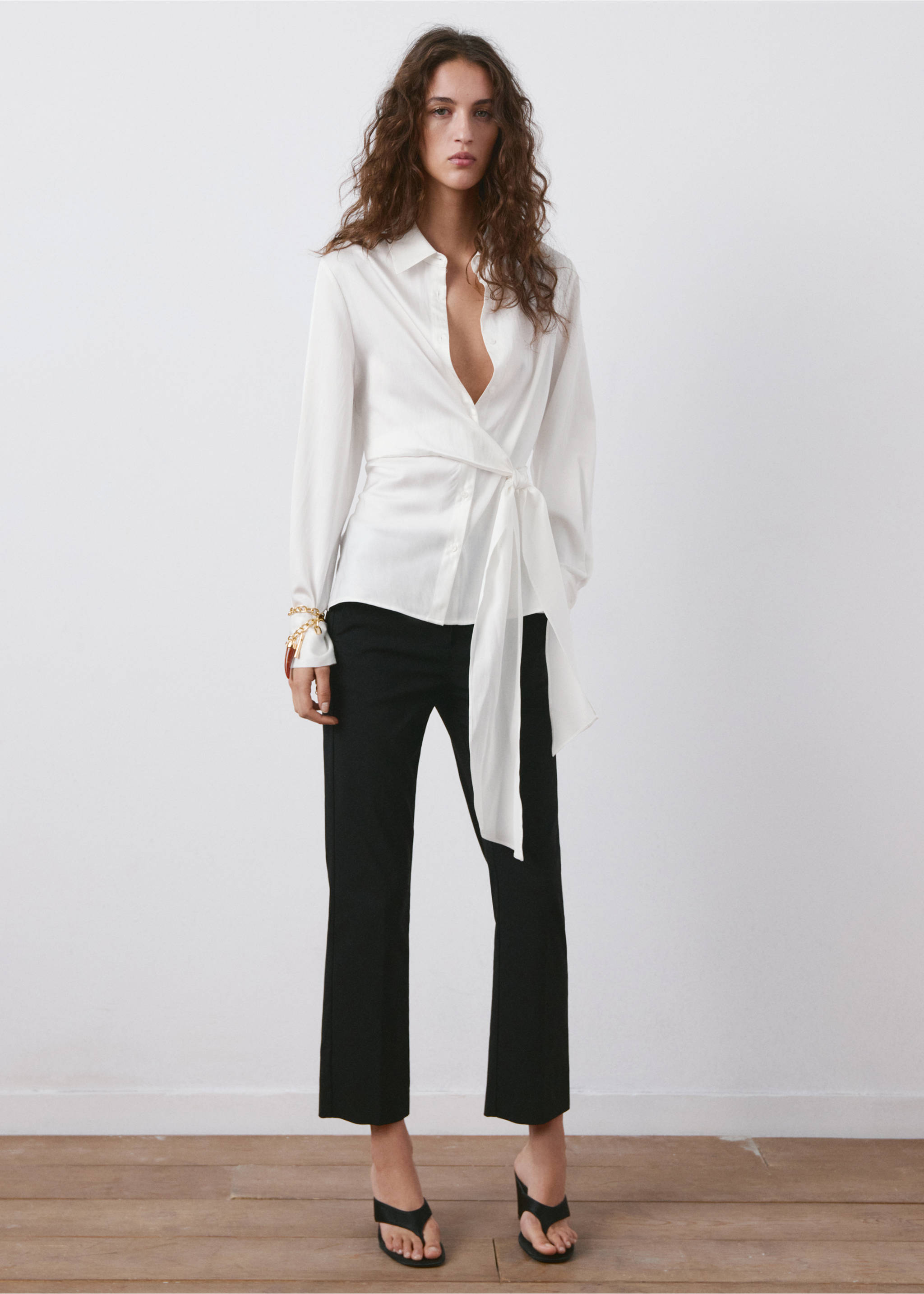 Side knot blouse - General plane, Off White. Ref: 27045827-01.