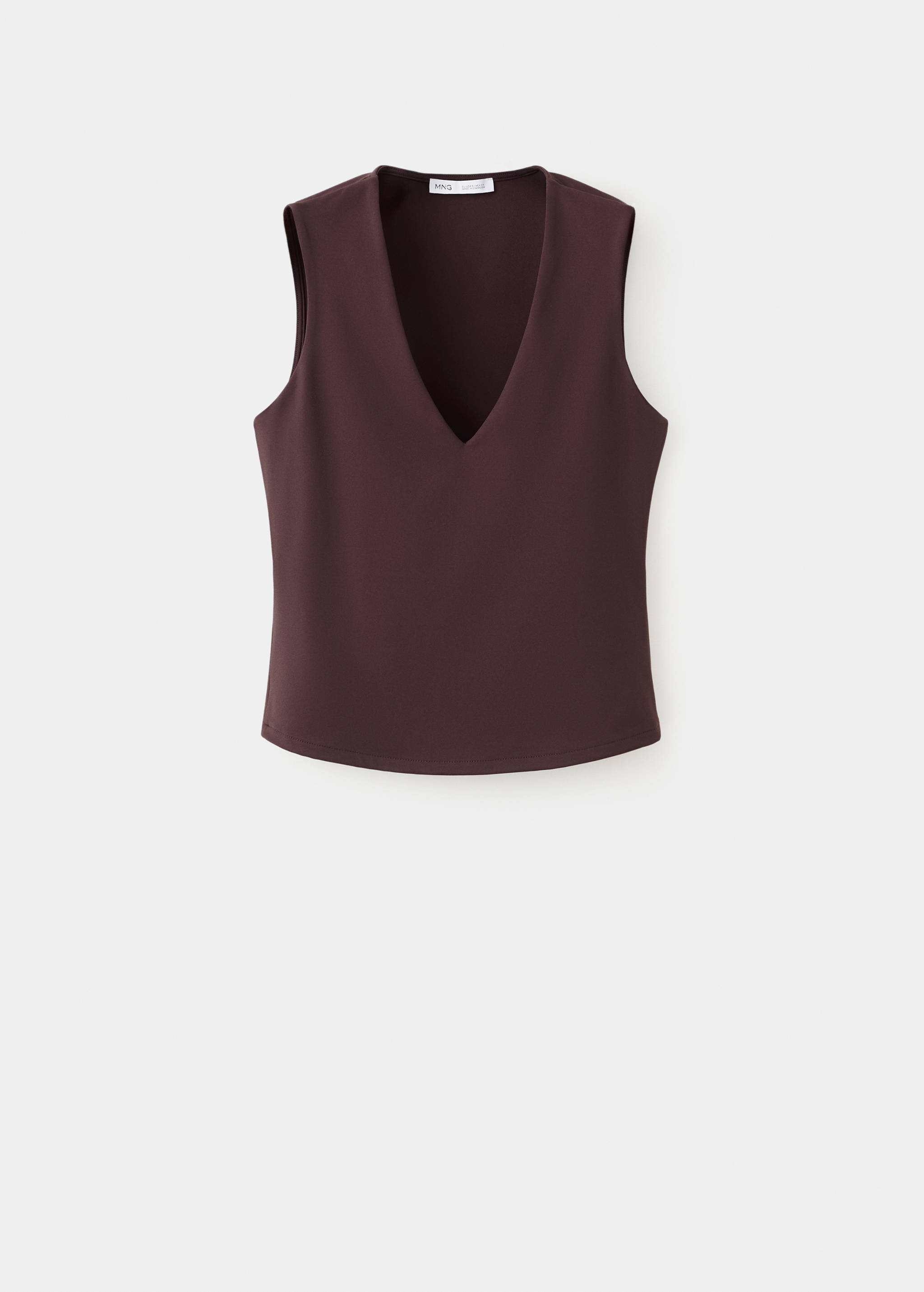 Fitted V-neck top - Article without model