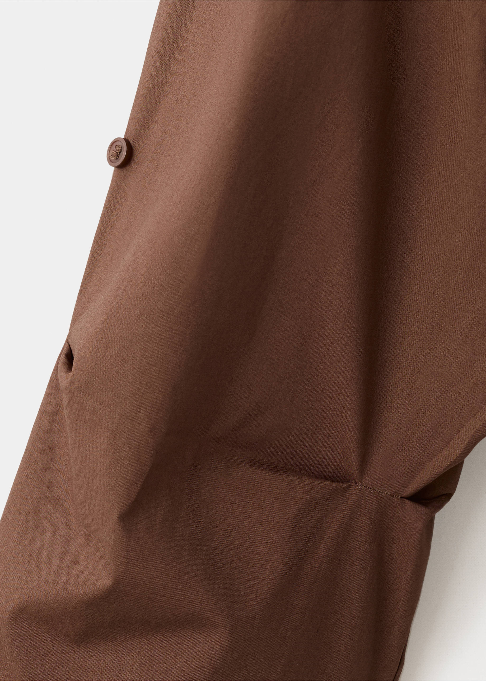 Striped cotton shirt - Details of the article 0, Brown. Ref: 27045829-00.