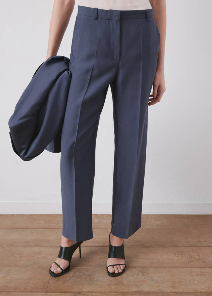 Mid-rise lyocell pants