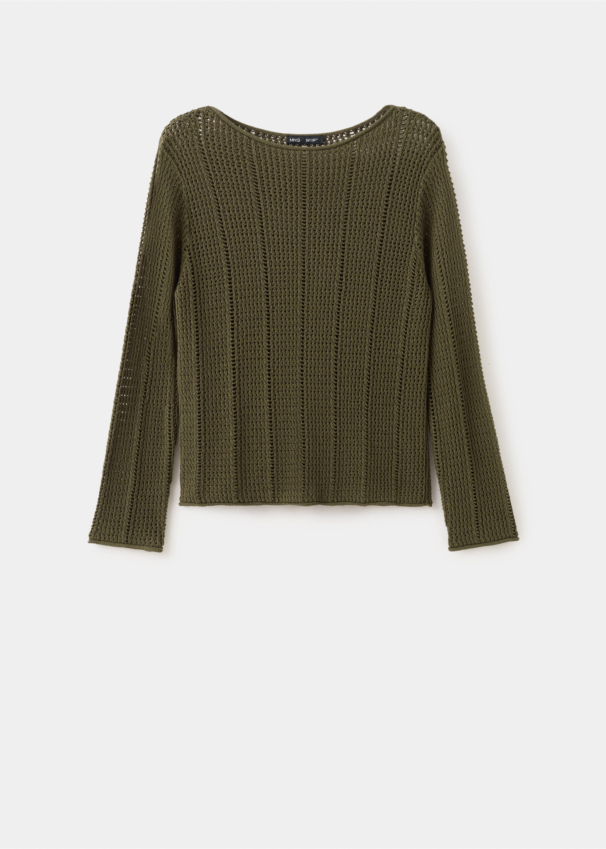 Knitted ribbed sweater - Article without model, Khaki. Ref: 27045834-00.