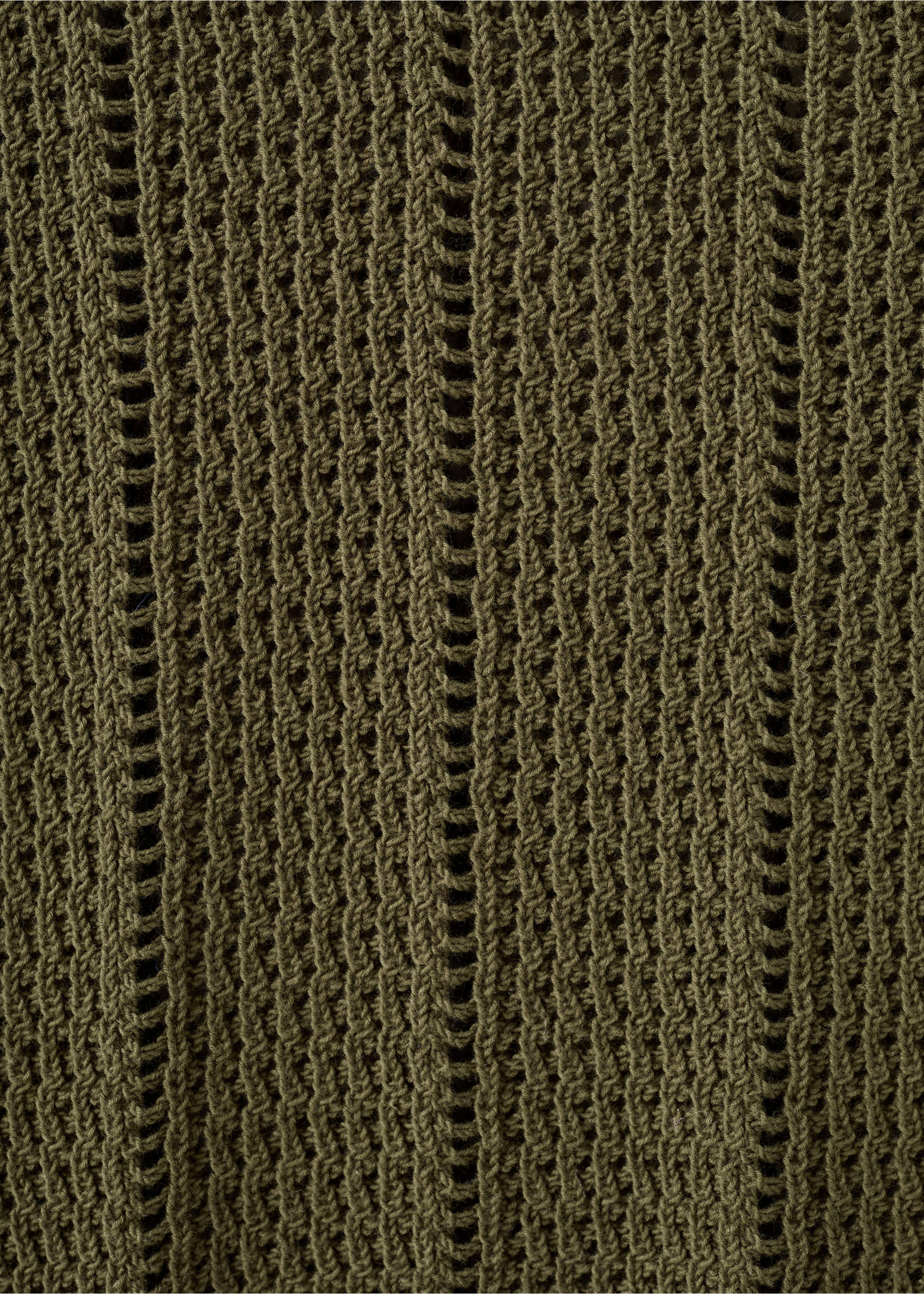 Knitted ribbed sweater - Details of the article 0, Khaki. Ref: 27045834-00.