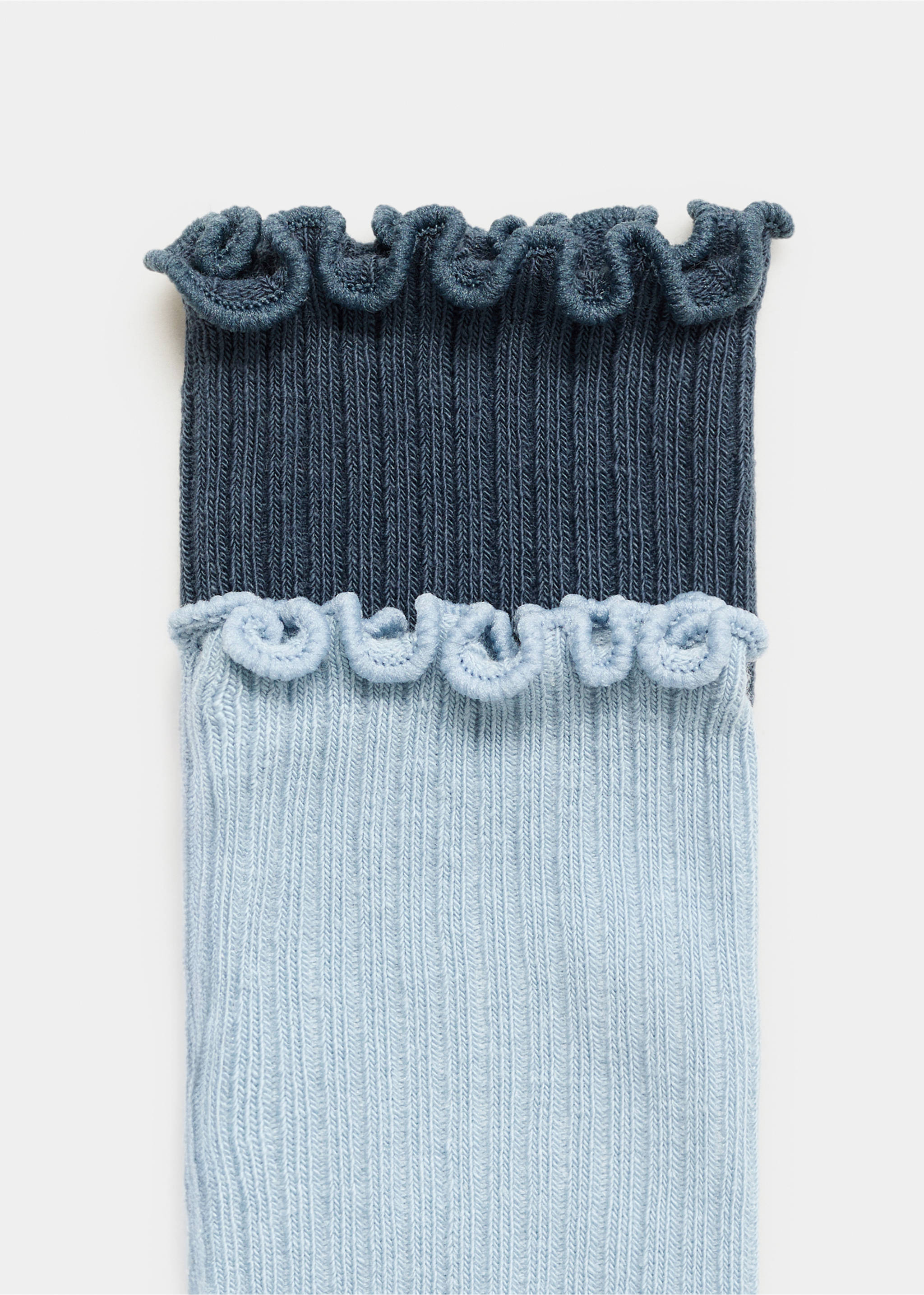 Pack 2 mitjons canalé - Revers de l'article, Blau cel. Ref: 27045837-00.