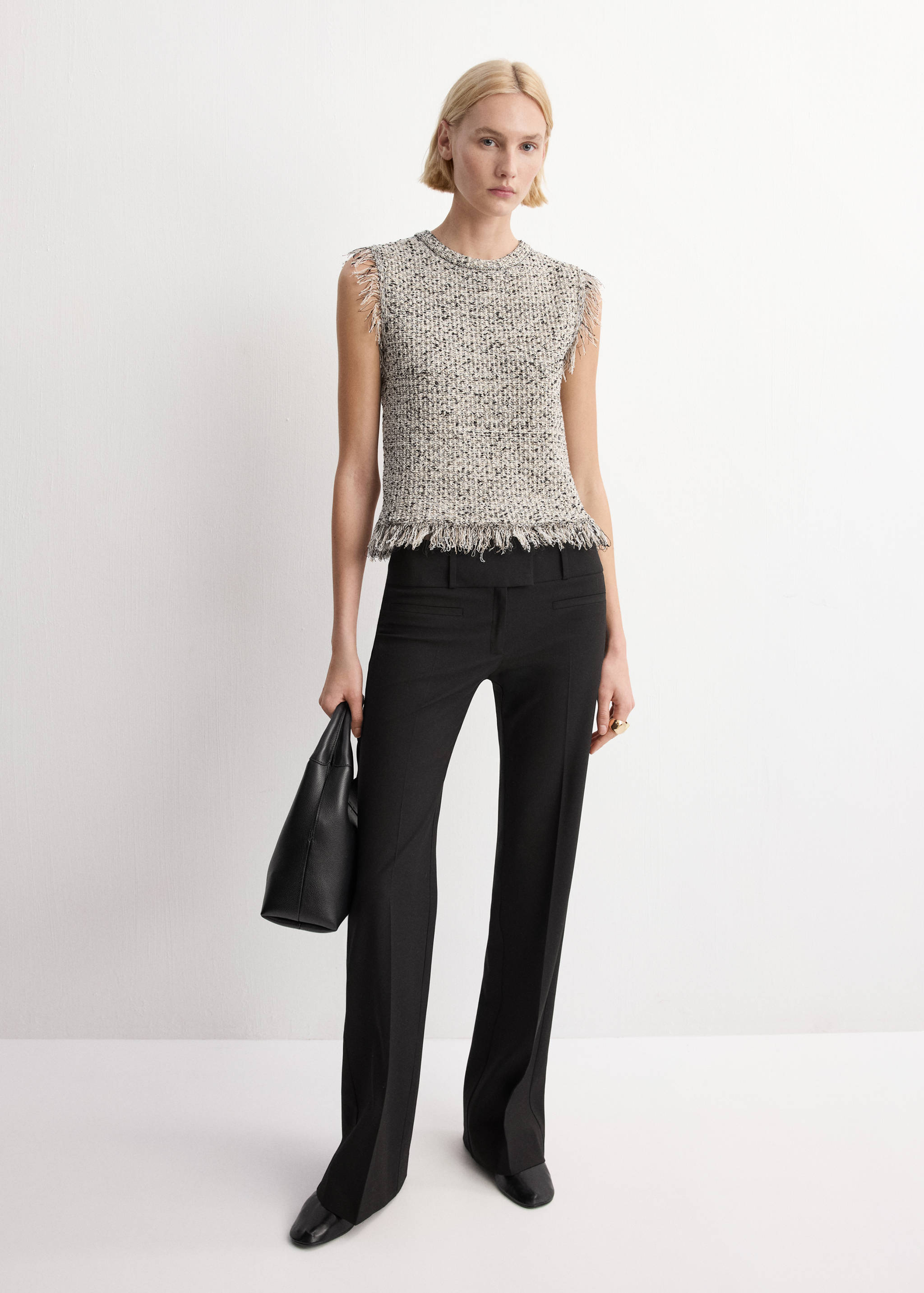 Top tweed finition à franges - Plan général