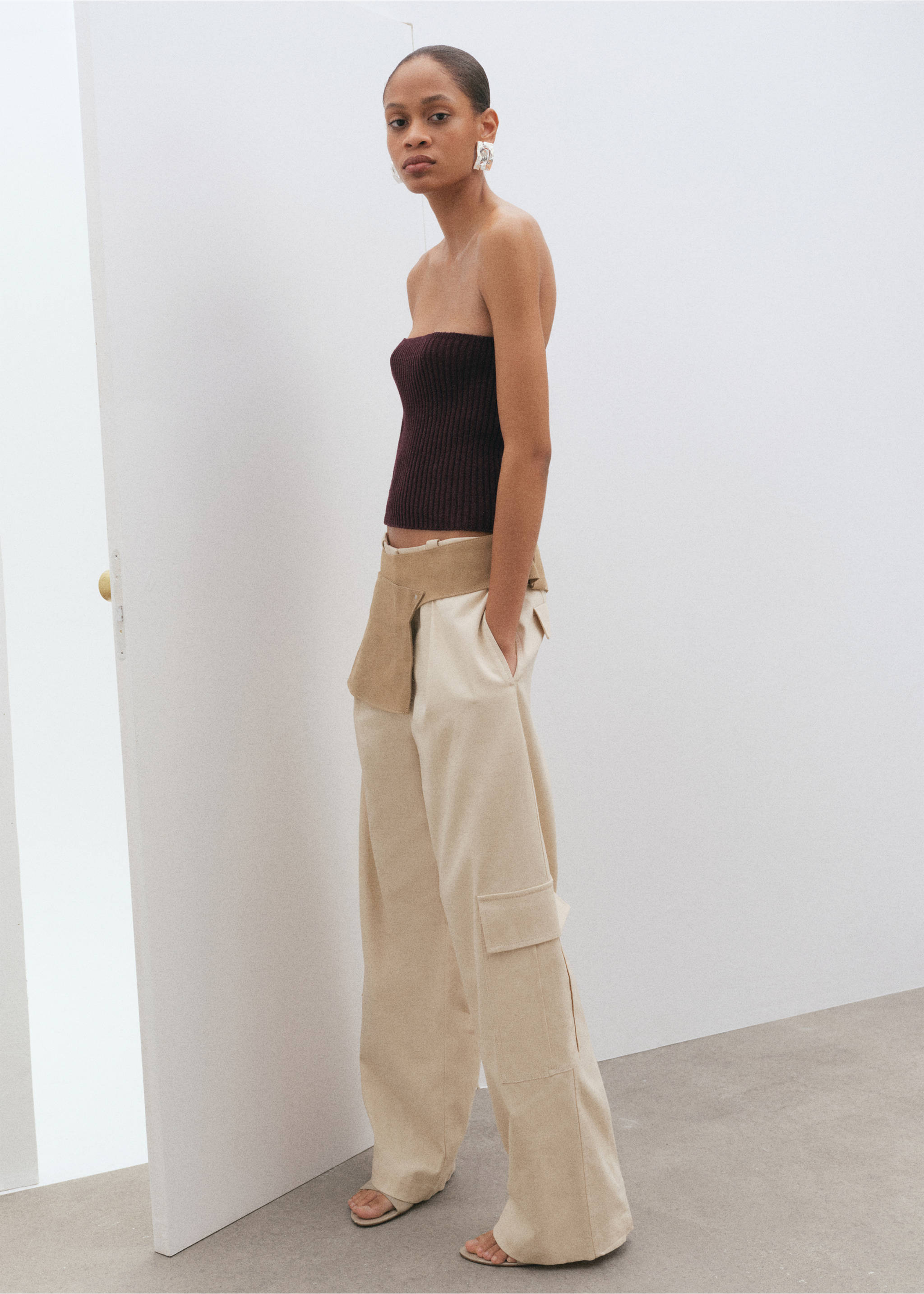 2-piece knit set - Details of the article 2, Plum. Ref: 27045841-01.