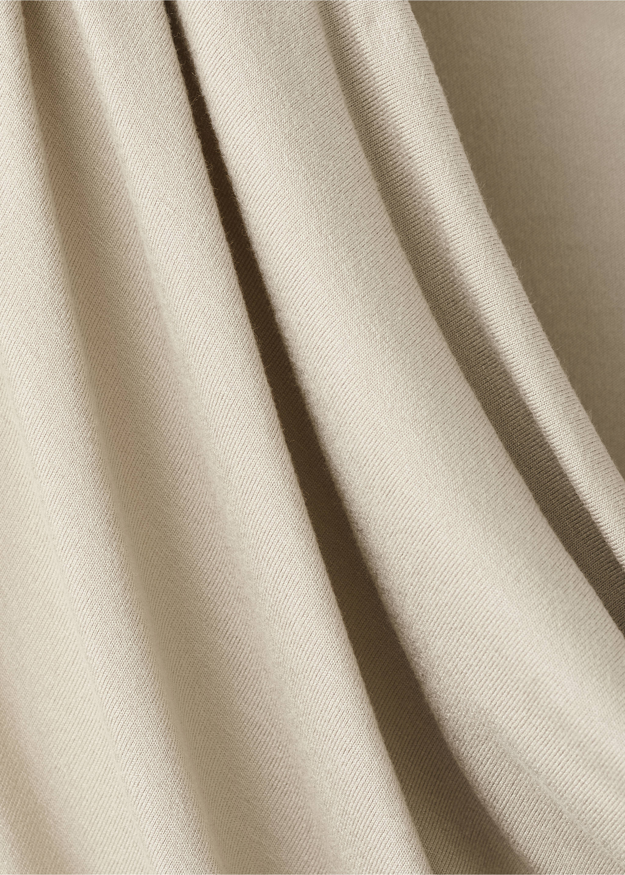 Draped fitted t-shirt - Details of the article 8, Light/Pastel Grey. Ref: 27045843-00.