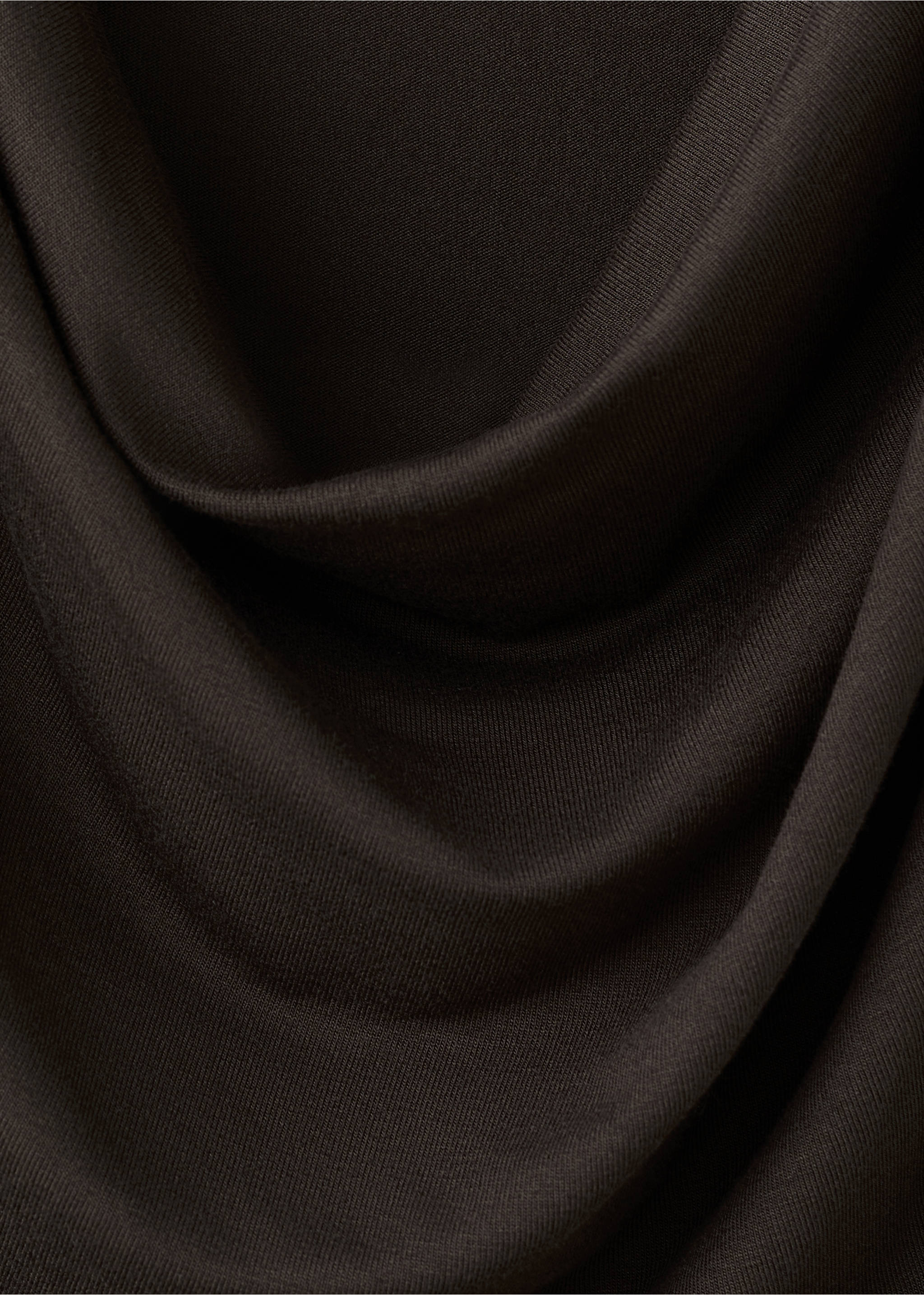 T-shirt drapé cintré - Détail de l'article 8, Marron. Ref: 27045843-00.