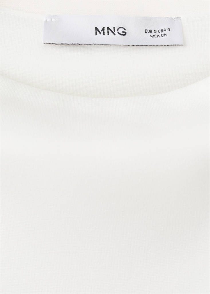 Peplum shoulder pad T-shirt — Off White