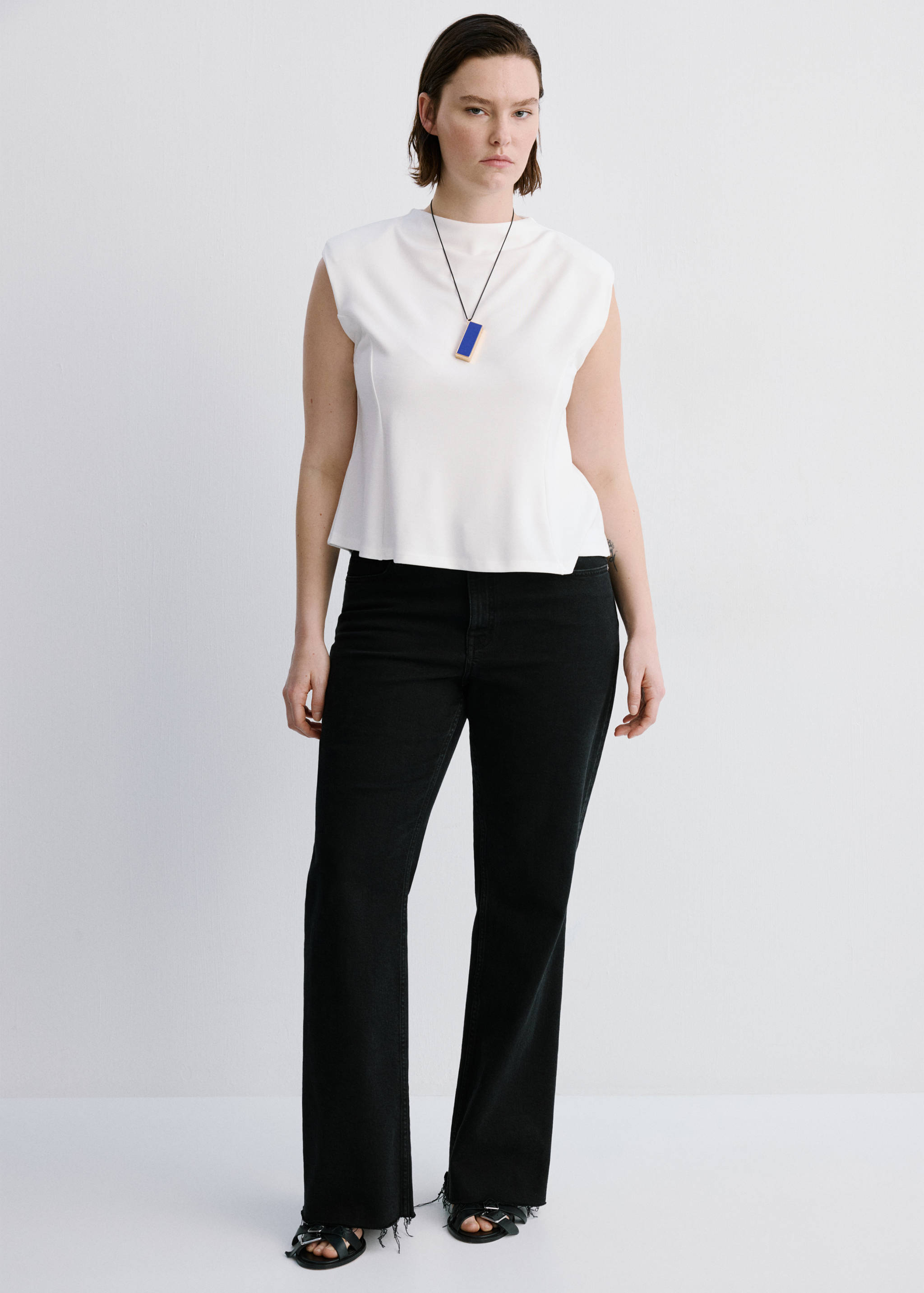 Peplum shoulder pad T-shirt - Details of the article 3