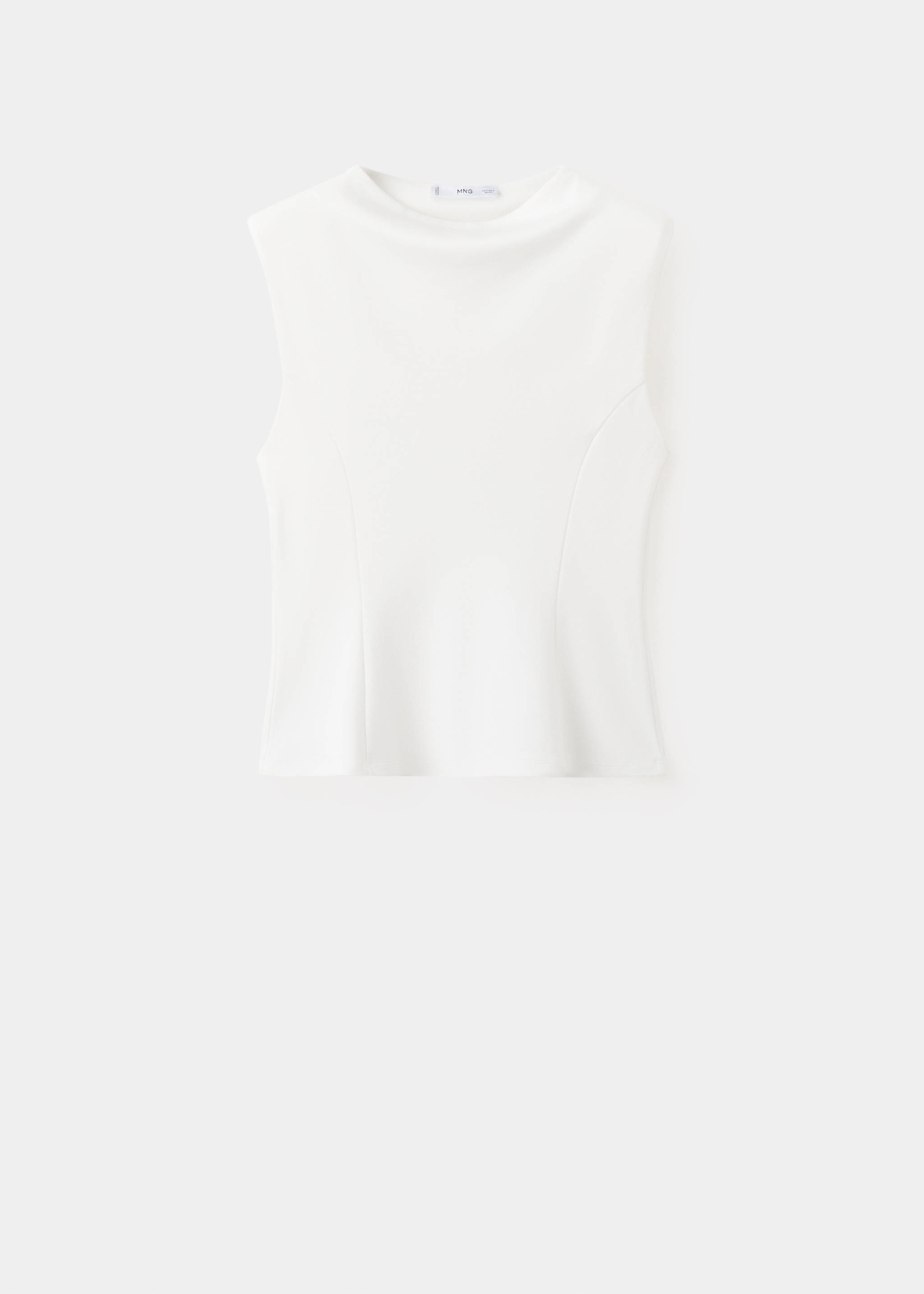 Peplum shoulder pad T-shirt - Article without model