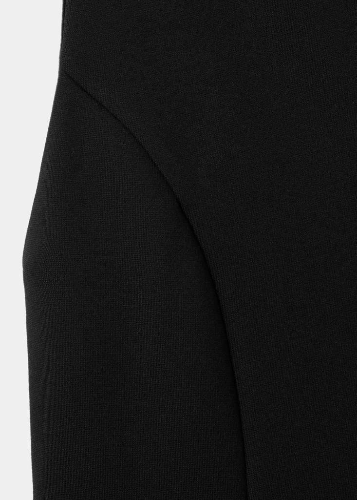 Peplum shoulder pad T-shirt — Black