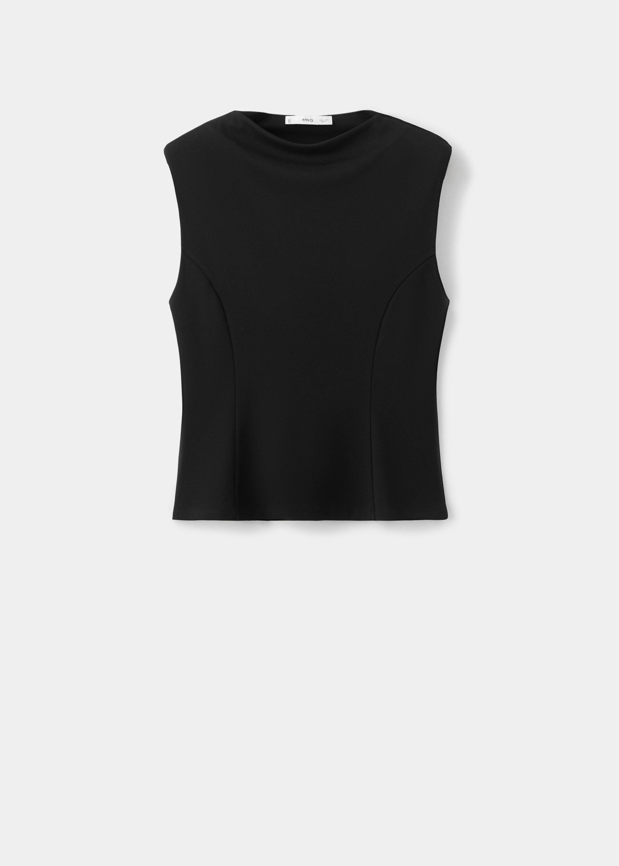 Peplum shoulder pad T-shirt - Article without model