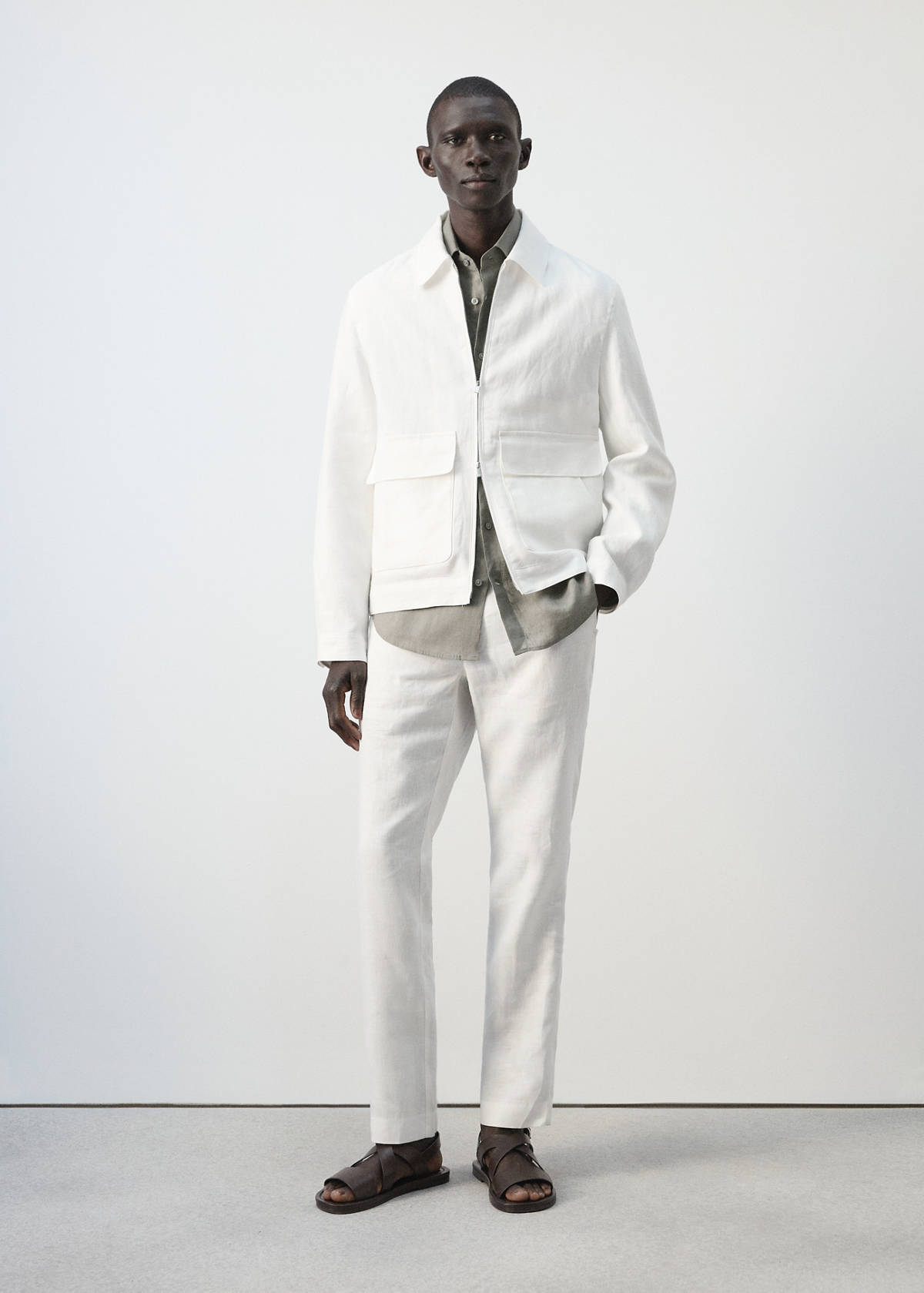 100% linen jacket with pockets