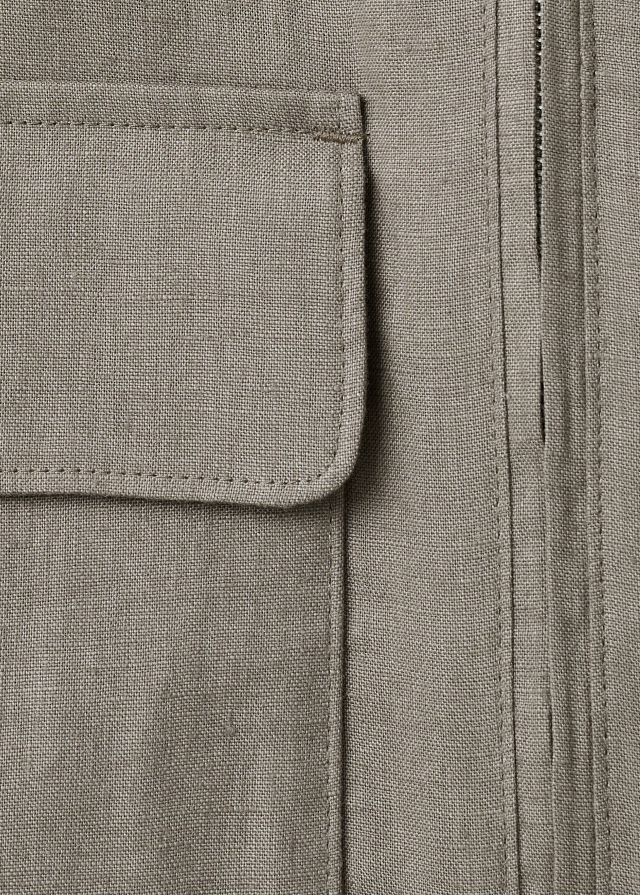 100% linen jacket with pockets - Details of the article 8