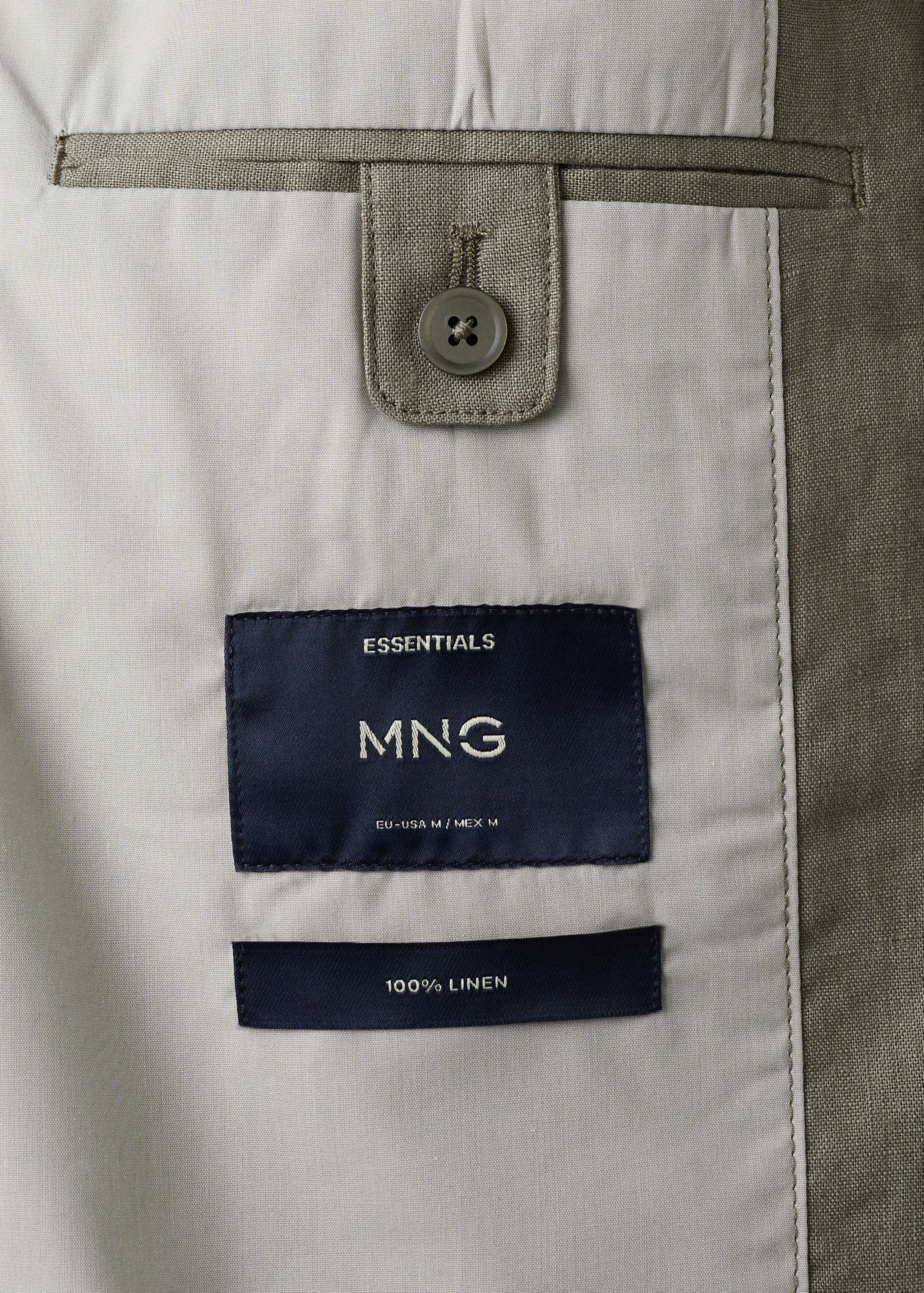 100% linen jacket with pockets - Details of the article 0