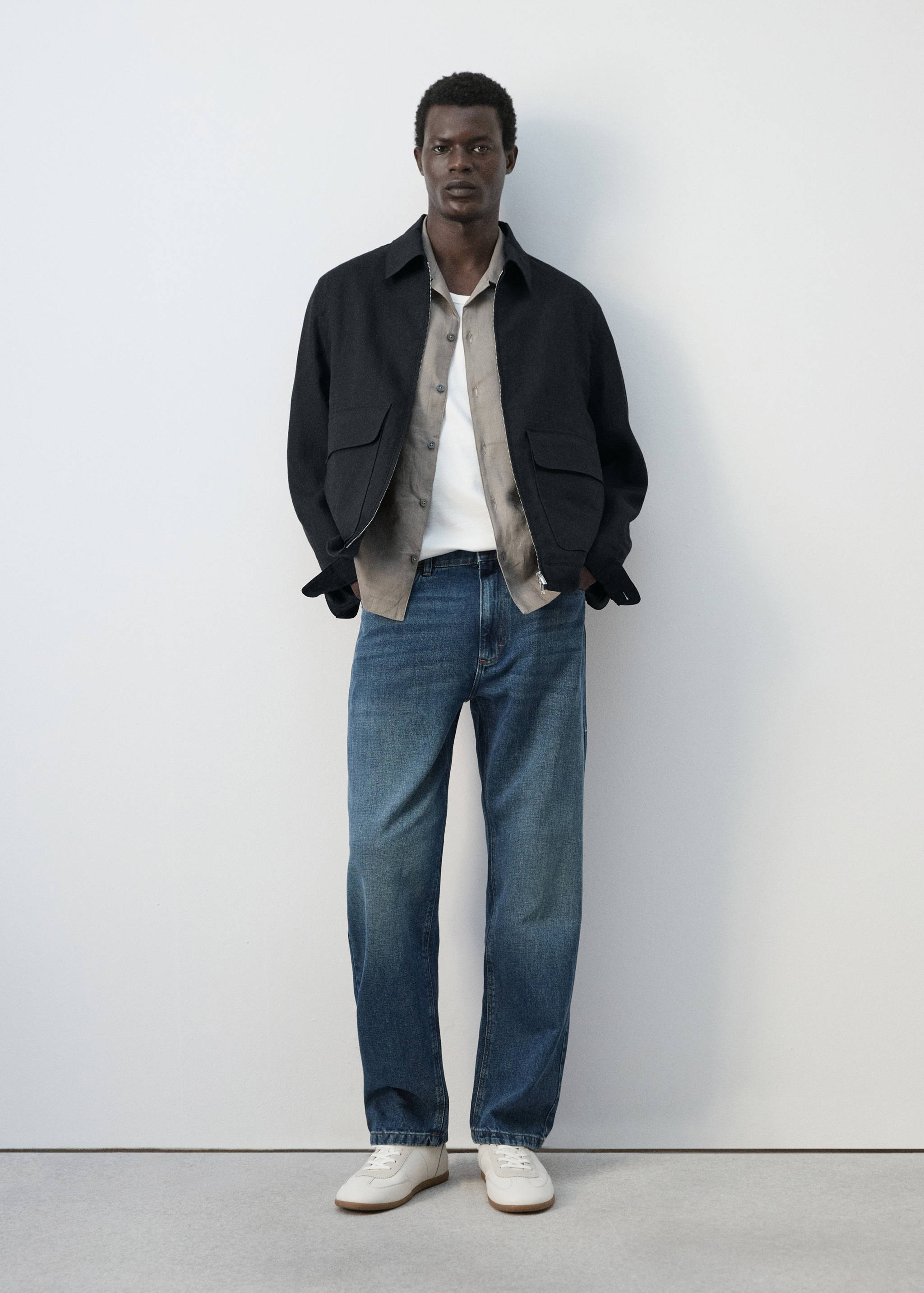 Veste 100 % lin poches - Plan général