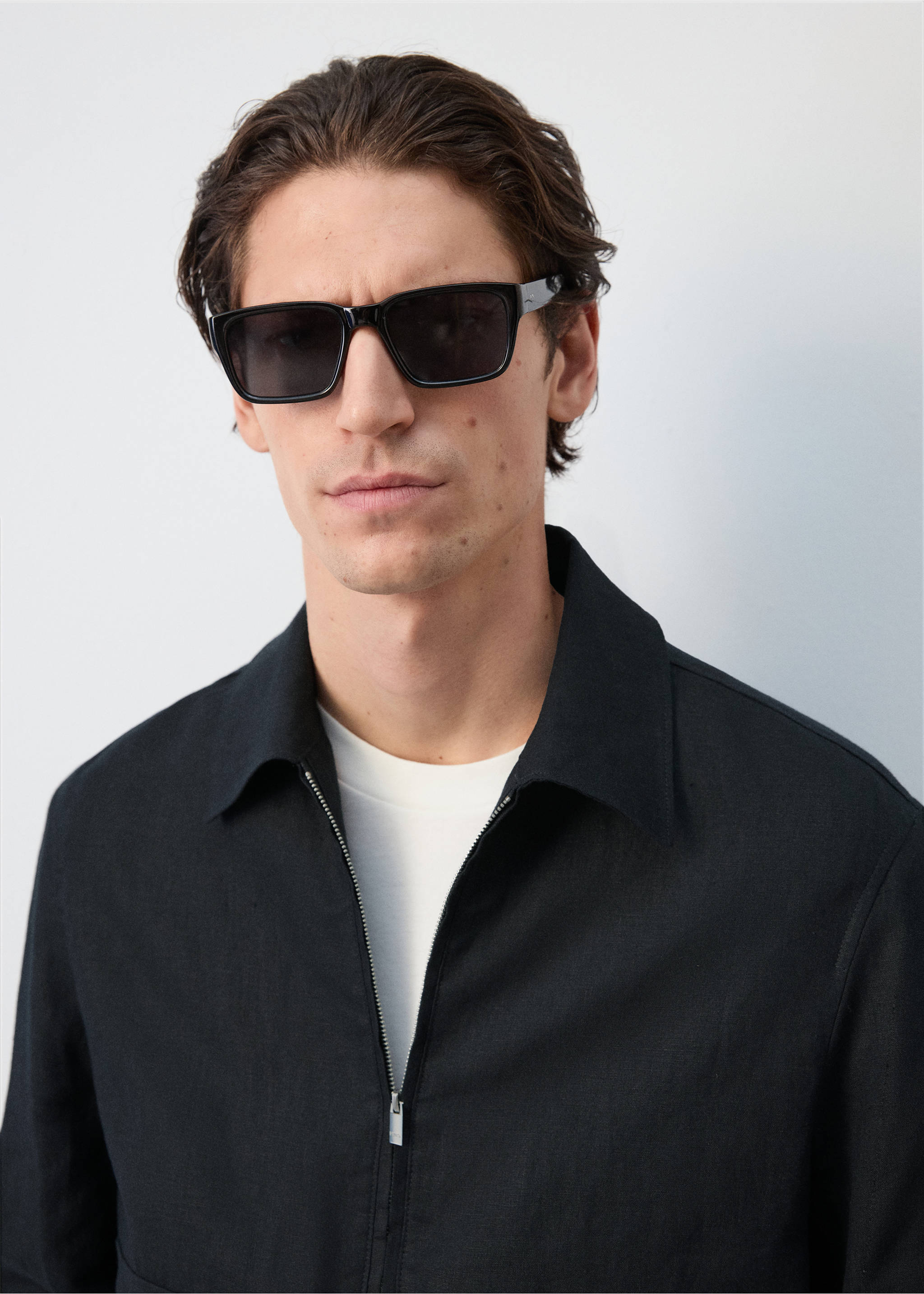 سترة من الكتان 100% مع جيوب - الجهة الخلفية للمنتج, أزرق غامق. Ref: 27045930-04.