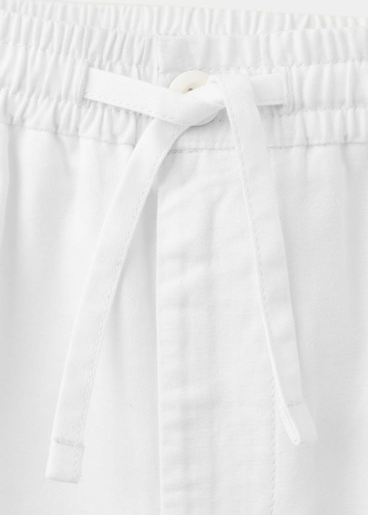 Linen cotton bermuda shorts — Off White
