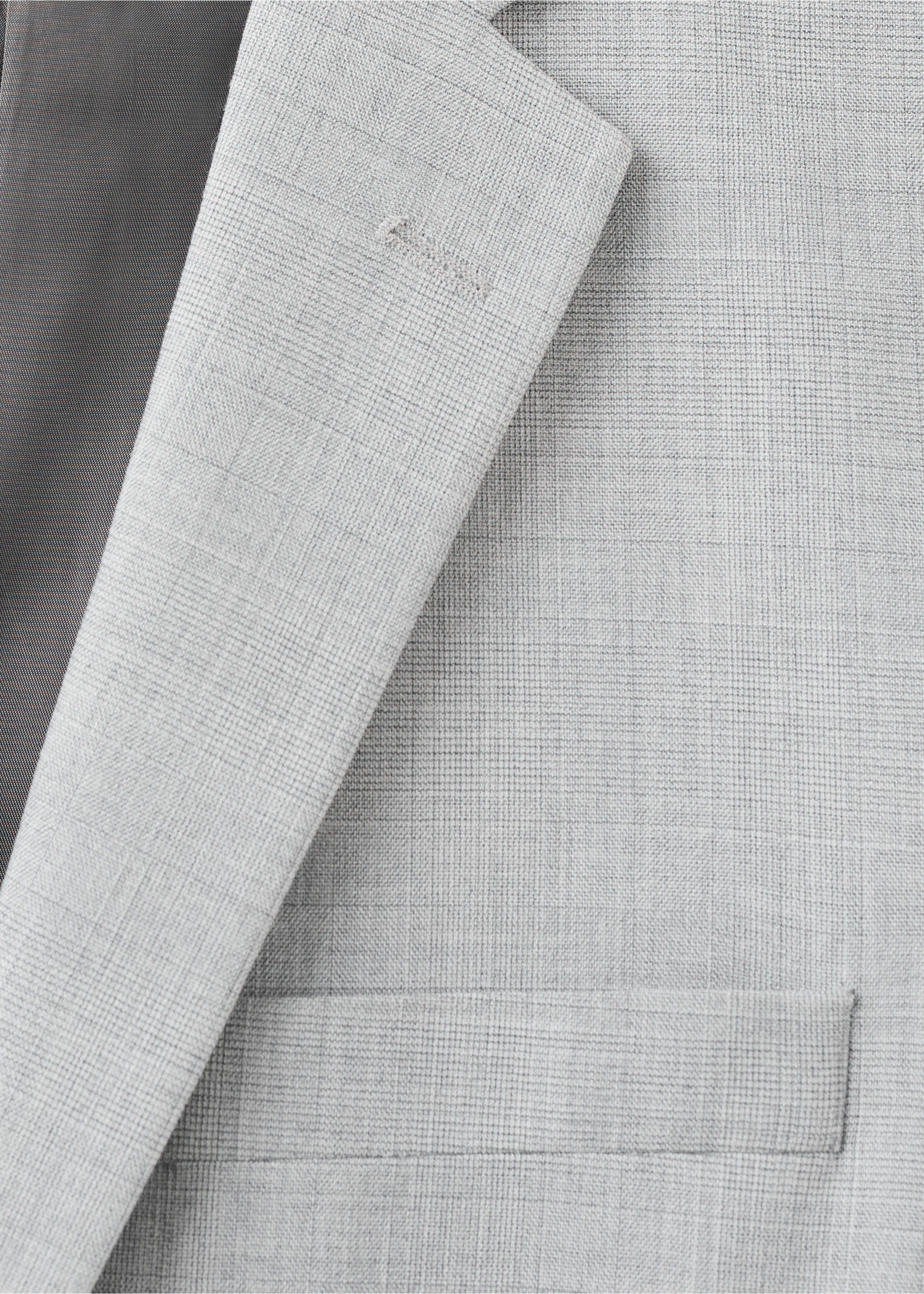 Veste costume París super slim-fit - Détail de l'article 8, Gris chiné clair. Ref: 27045934-00.