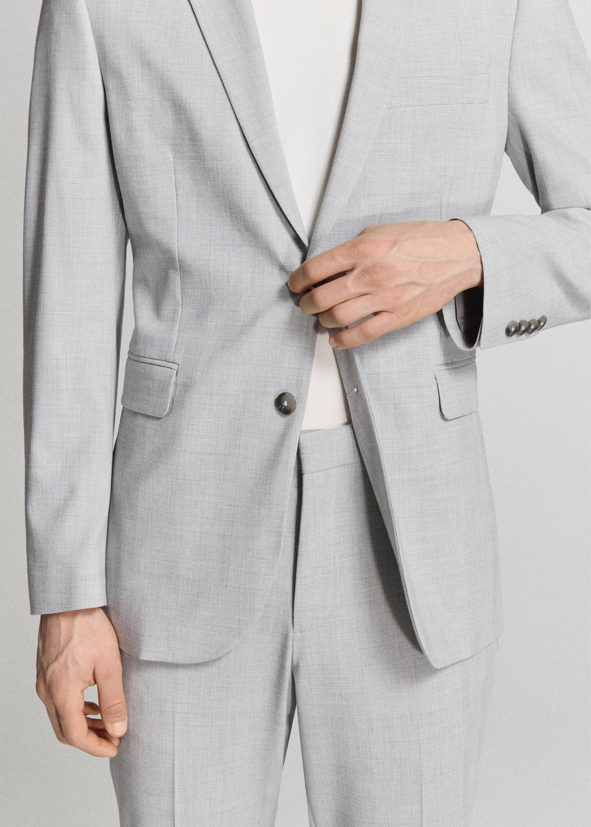 Super slim-fit suit jacket in stretch fabric - Details of the article 3