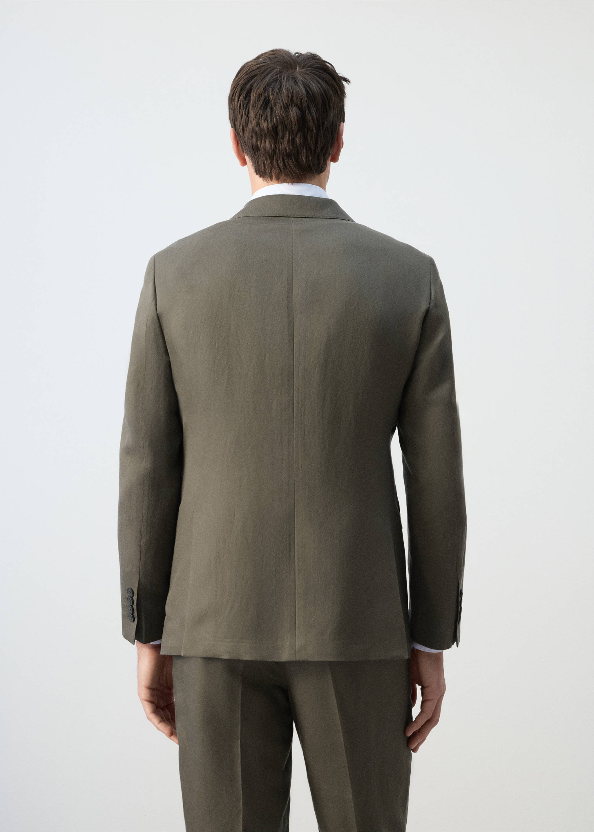 Amalfi slim fit suit jacket - Reverse of the article, Khaki. Ref: 27045936-00.