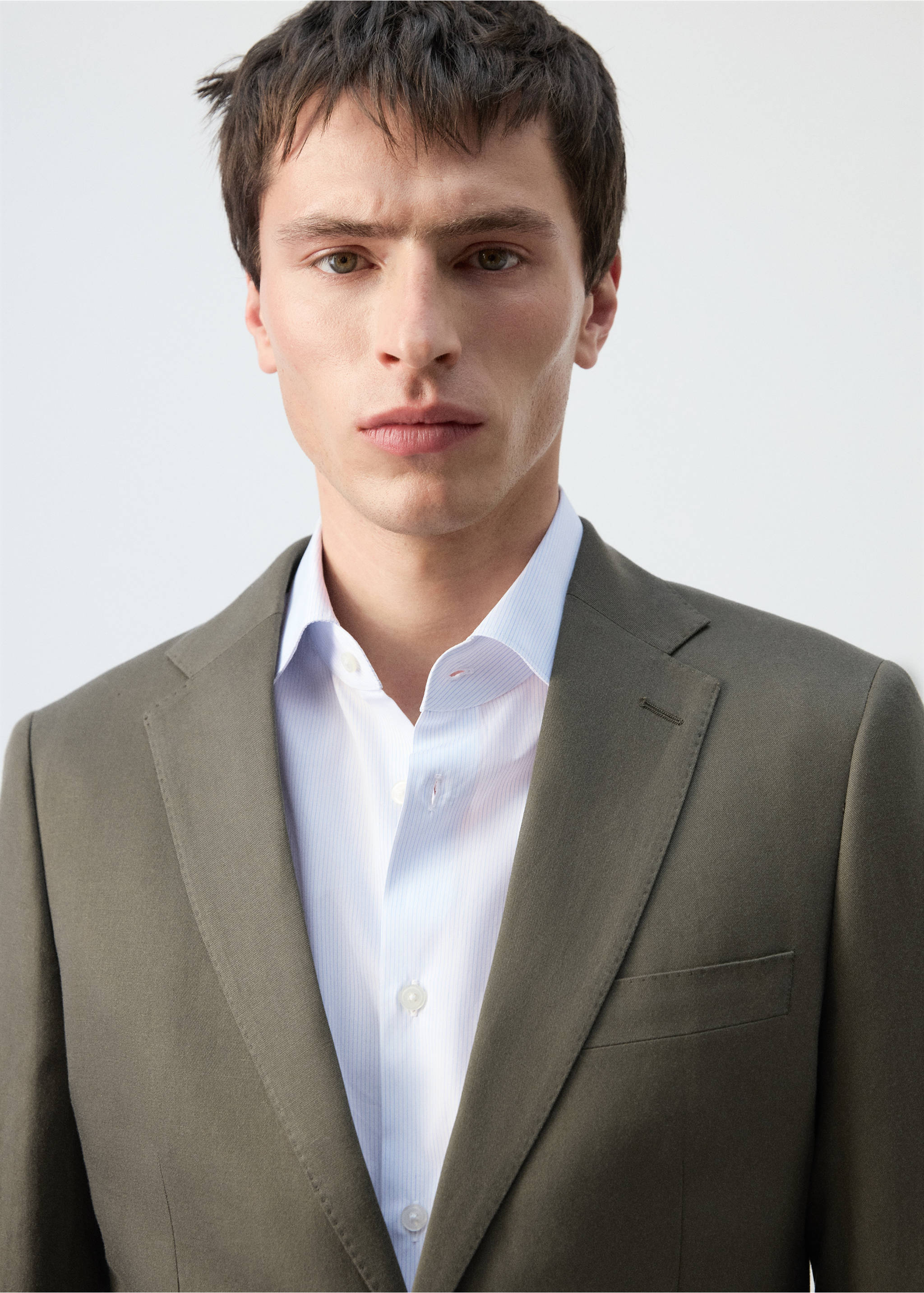 Amalfi slim fit suit jacket - Details of the article 1, Khaki. Ref: 27045936-00.