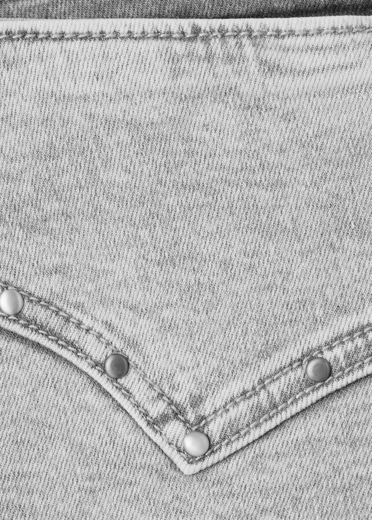 Studded mini shorts — Denim Grey
