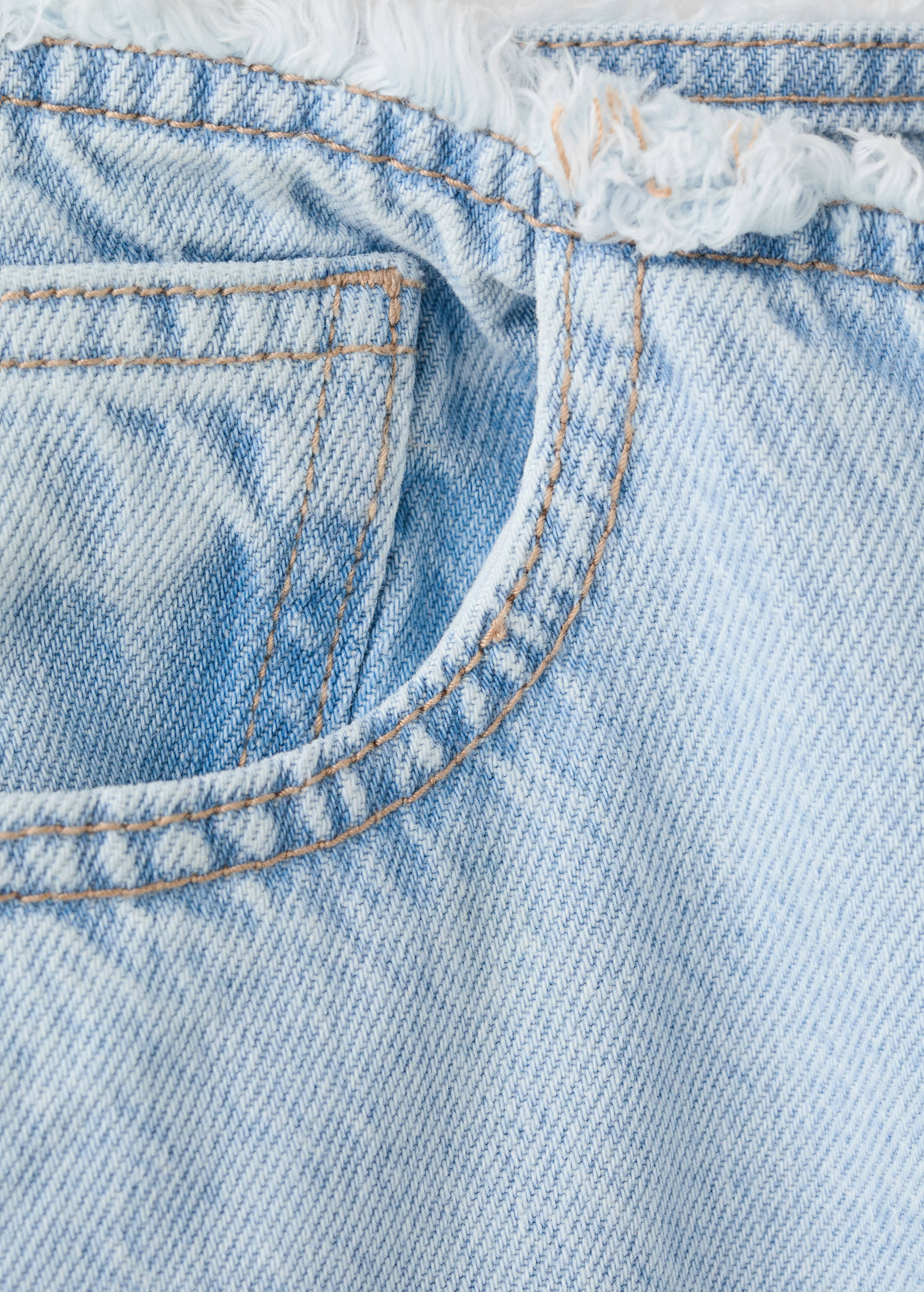 Джинсовая миди-юбка с необработанным краем - Деталь изделия 0