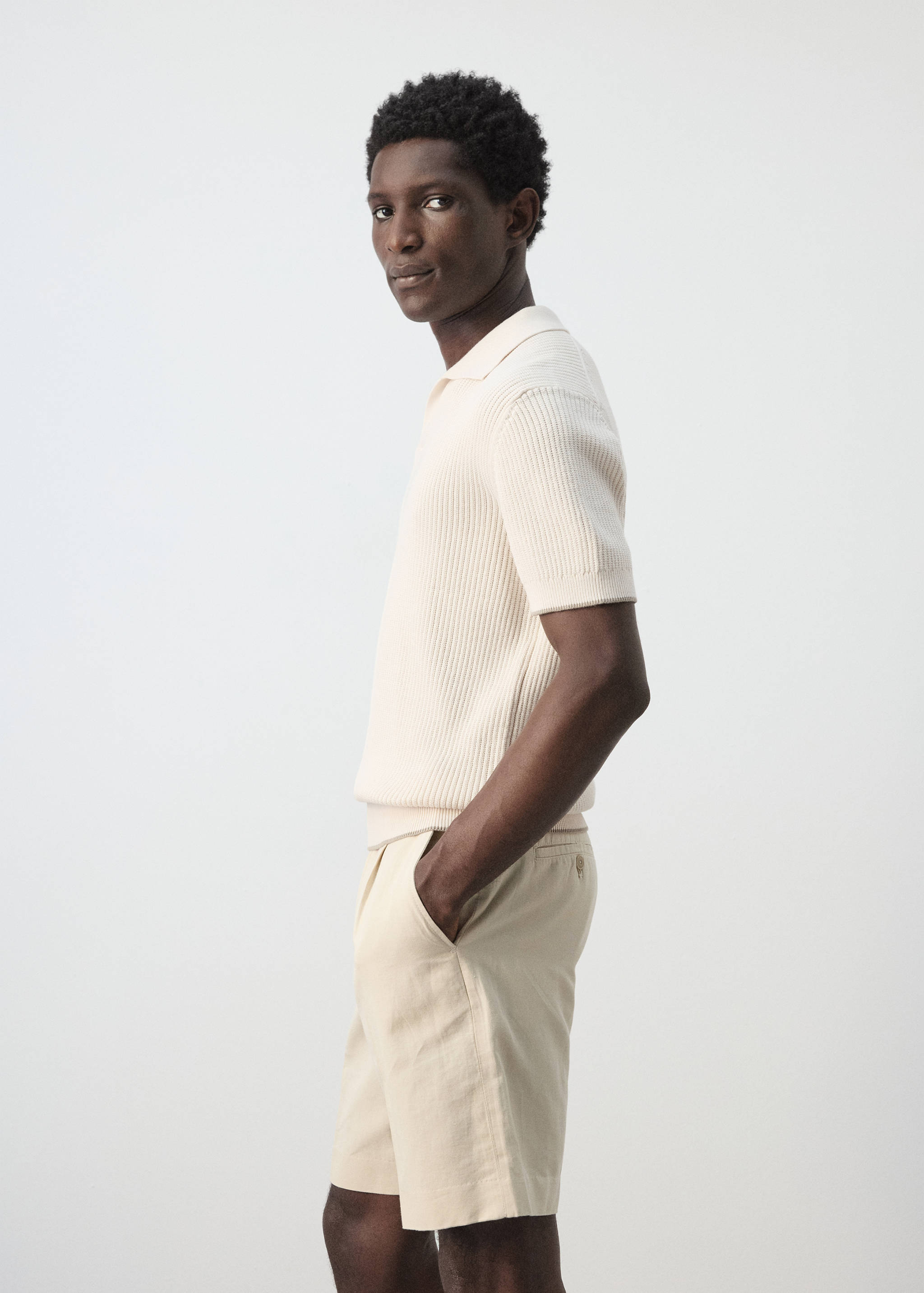 Contrast trim cotton polo shirt - Details of the article 2