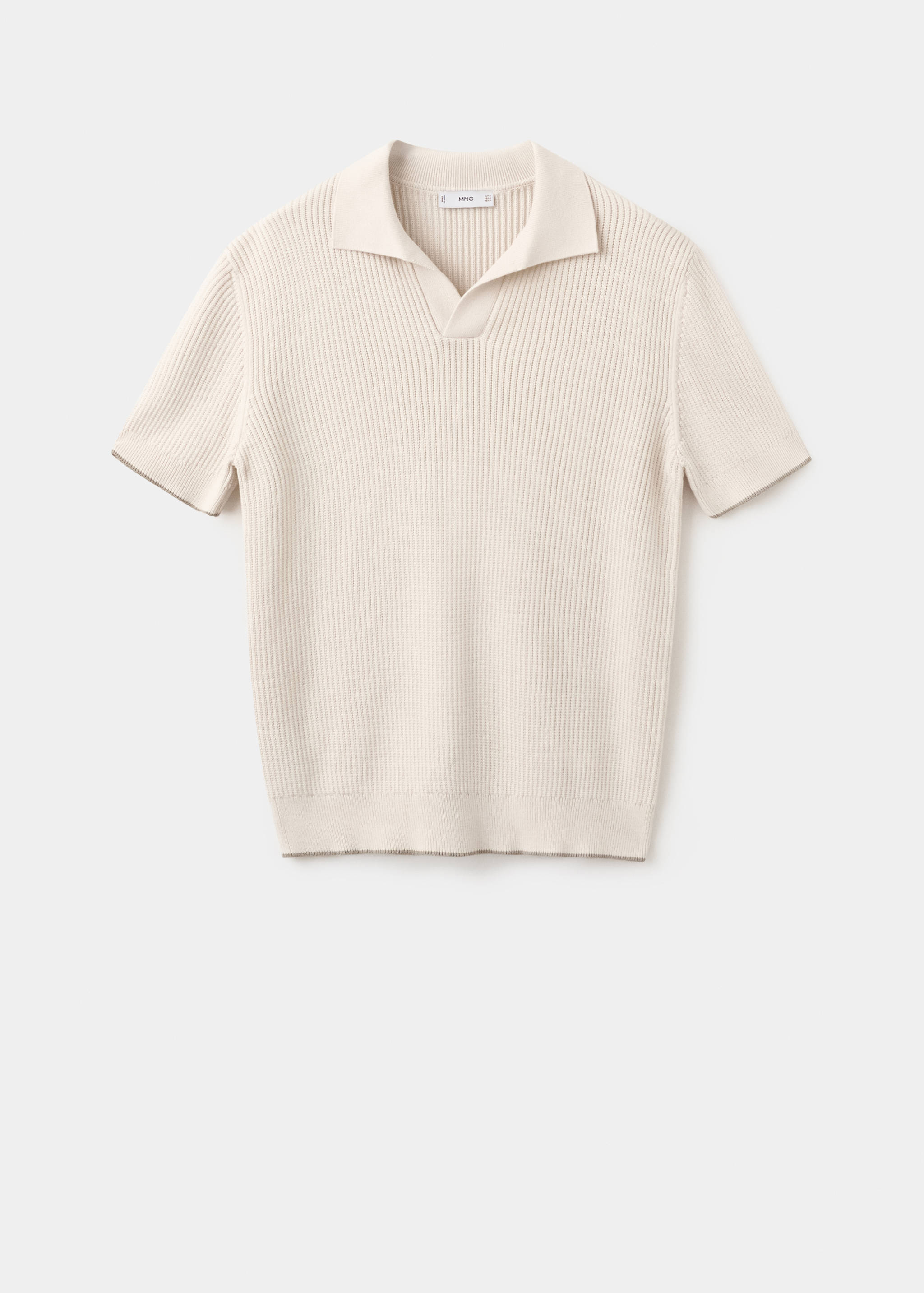 Contrast trim cotton polo shirt - Article without model