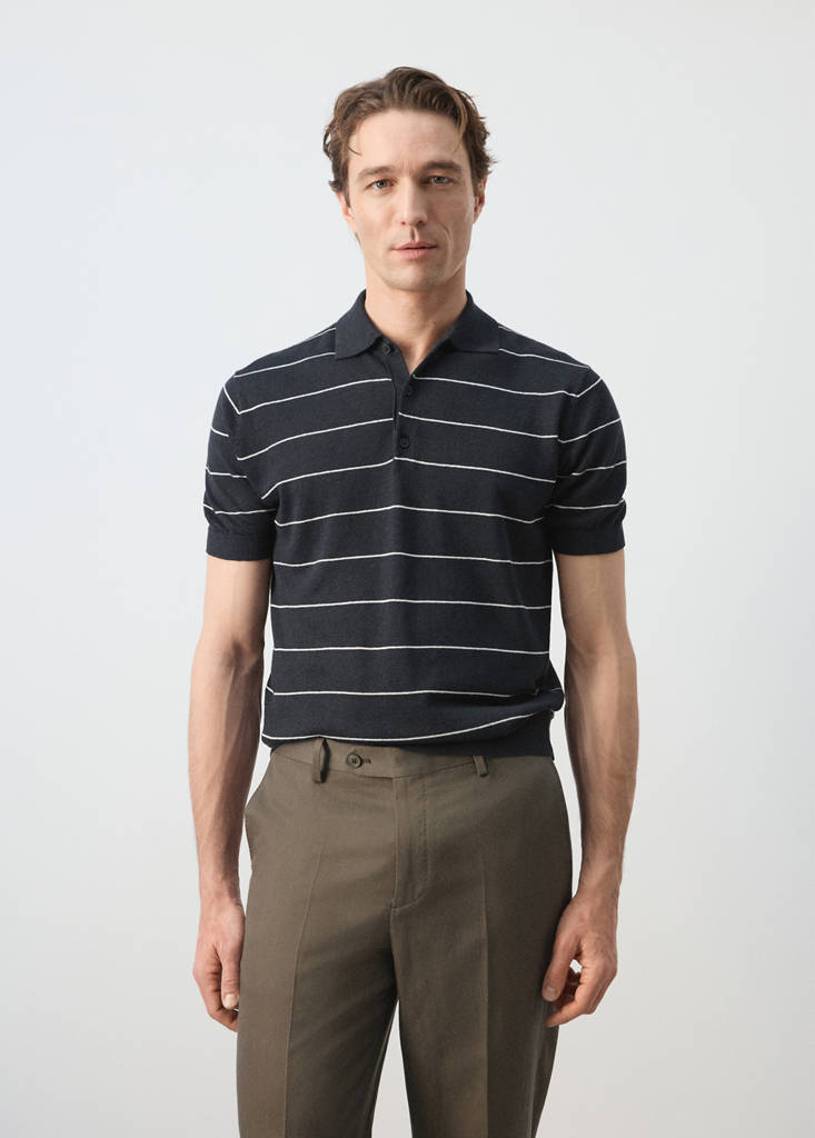 Men's knitted polo shirts 2026 | MANGO Ukraine