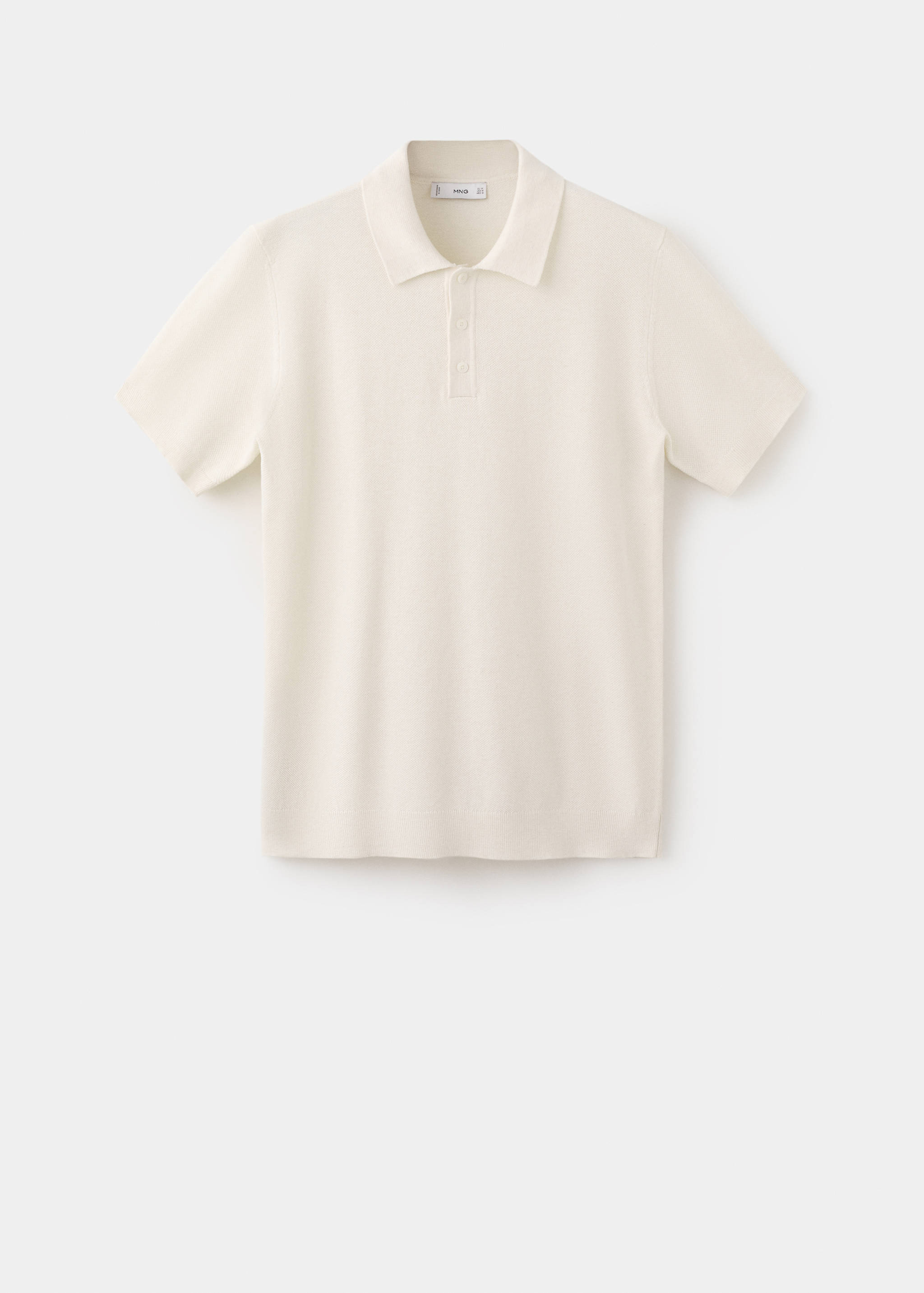 Fine knit polo shirt with microstructure - Article without model