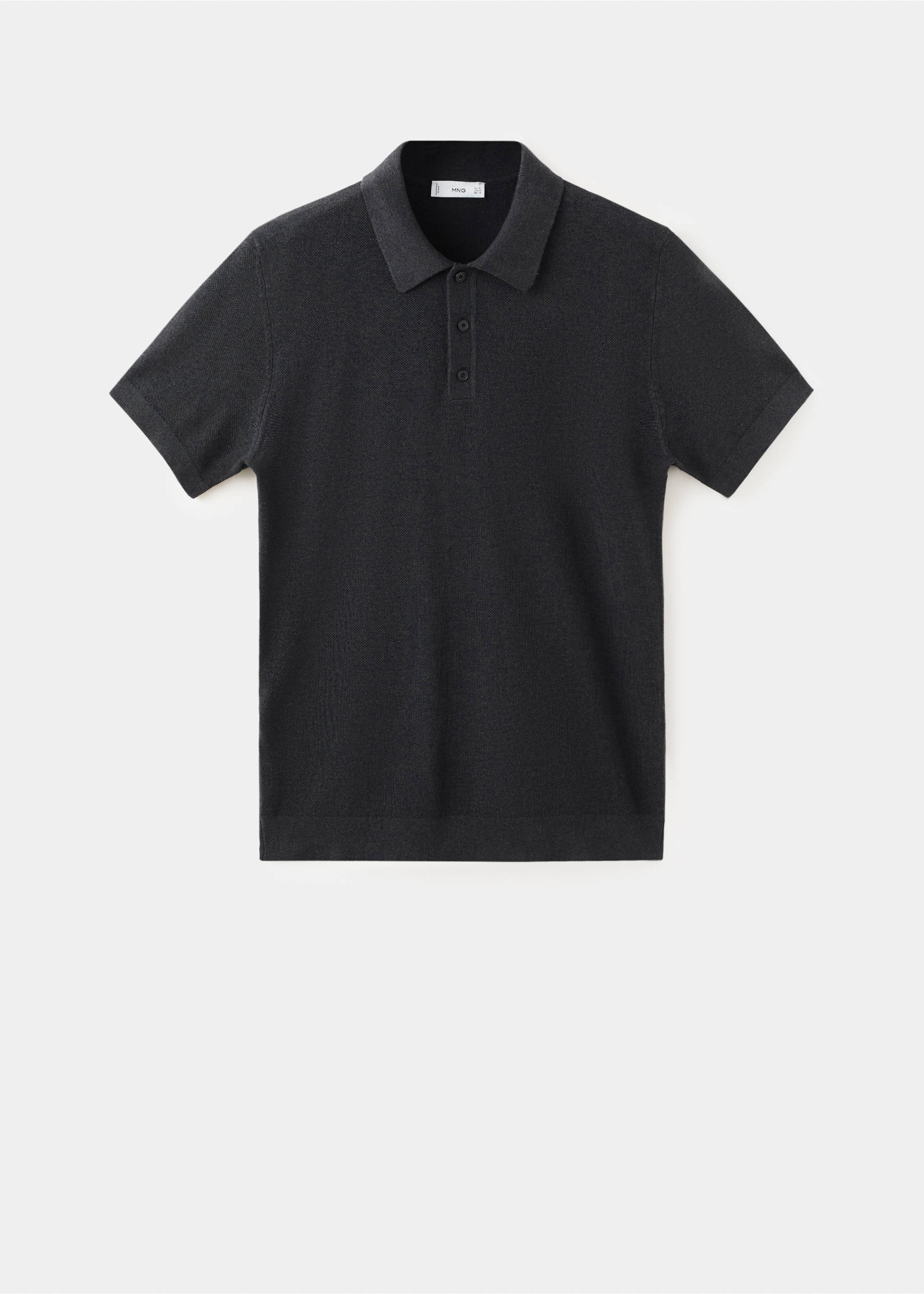 بولو بنسيج دقيق بميكروستركتشر - منتج دون نموذج, أسود. Ref: 27045944-00.