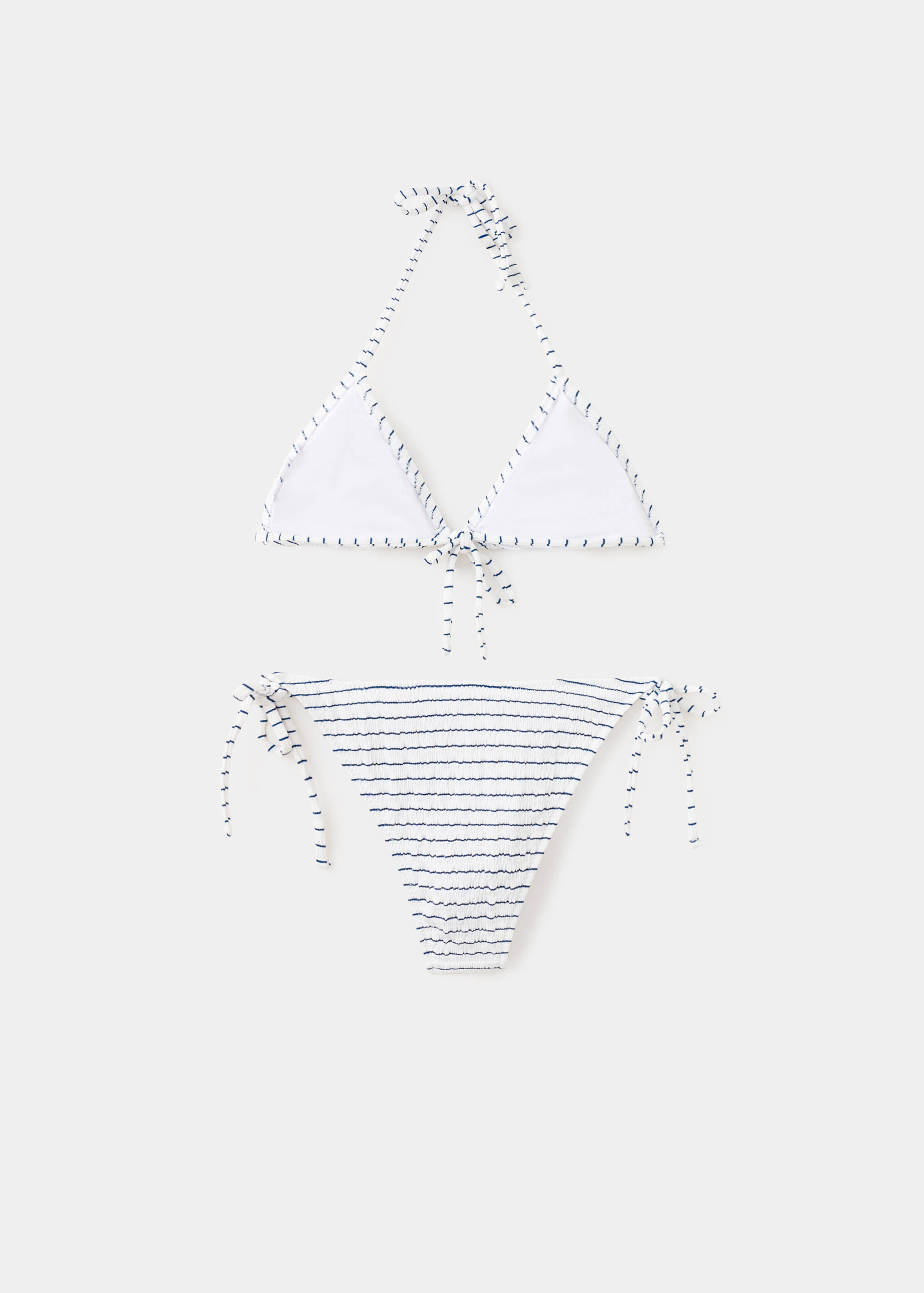 Striped bikini with medium-coverage bottoms - Reverse of the article