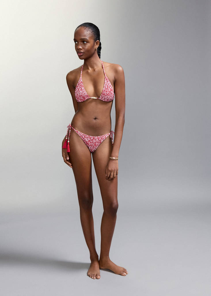 Printed bikini with medium-coverage bottoms — Cherry