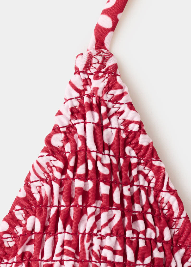 Printed bikini with medium-coverage bottoms — Cherry