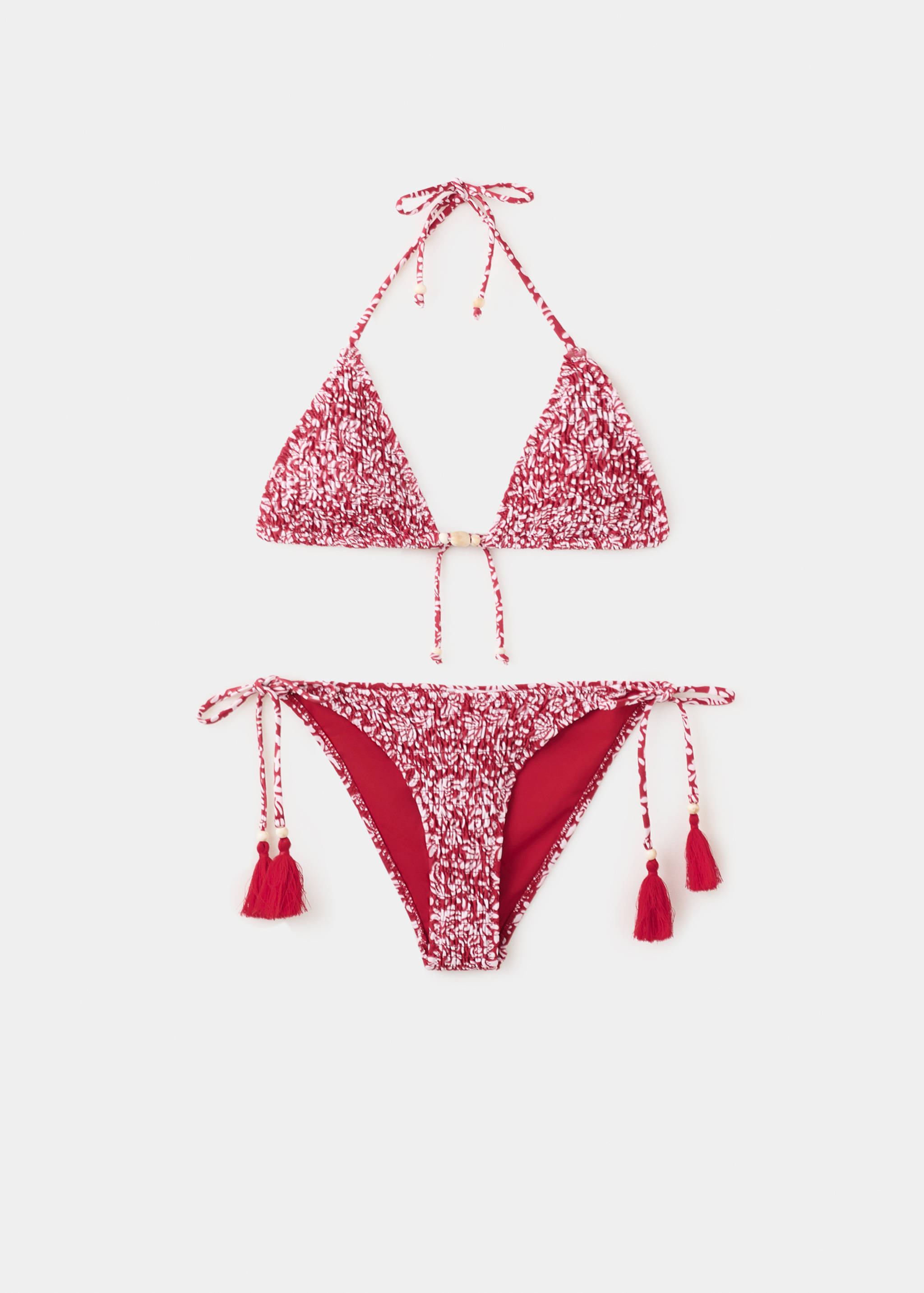 Printed bikini with medium-coverage bottoms - Article without model
