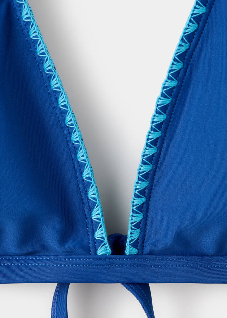 Two-tone bikini with classic briefs — Night Blue