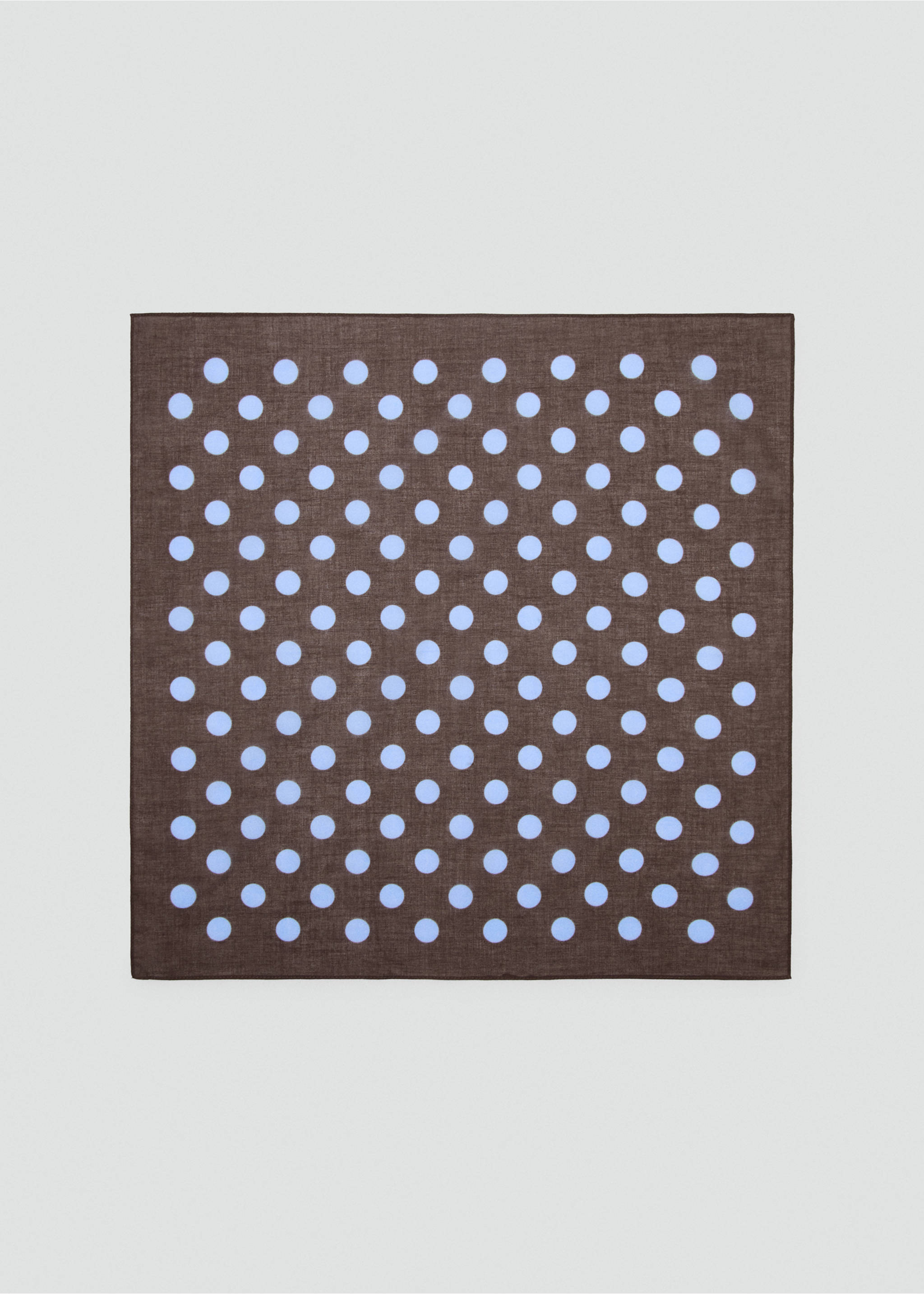 Polka dot print scarf - Article without model, Chocolate. Ref: 27045954-00.