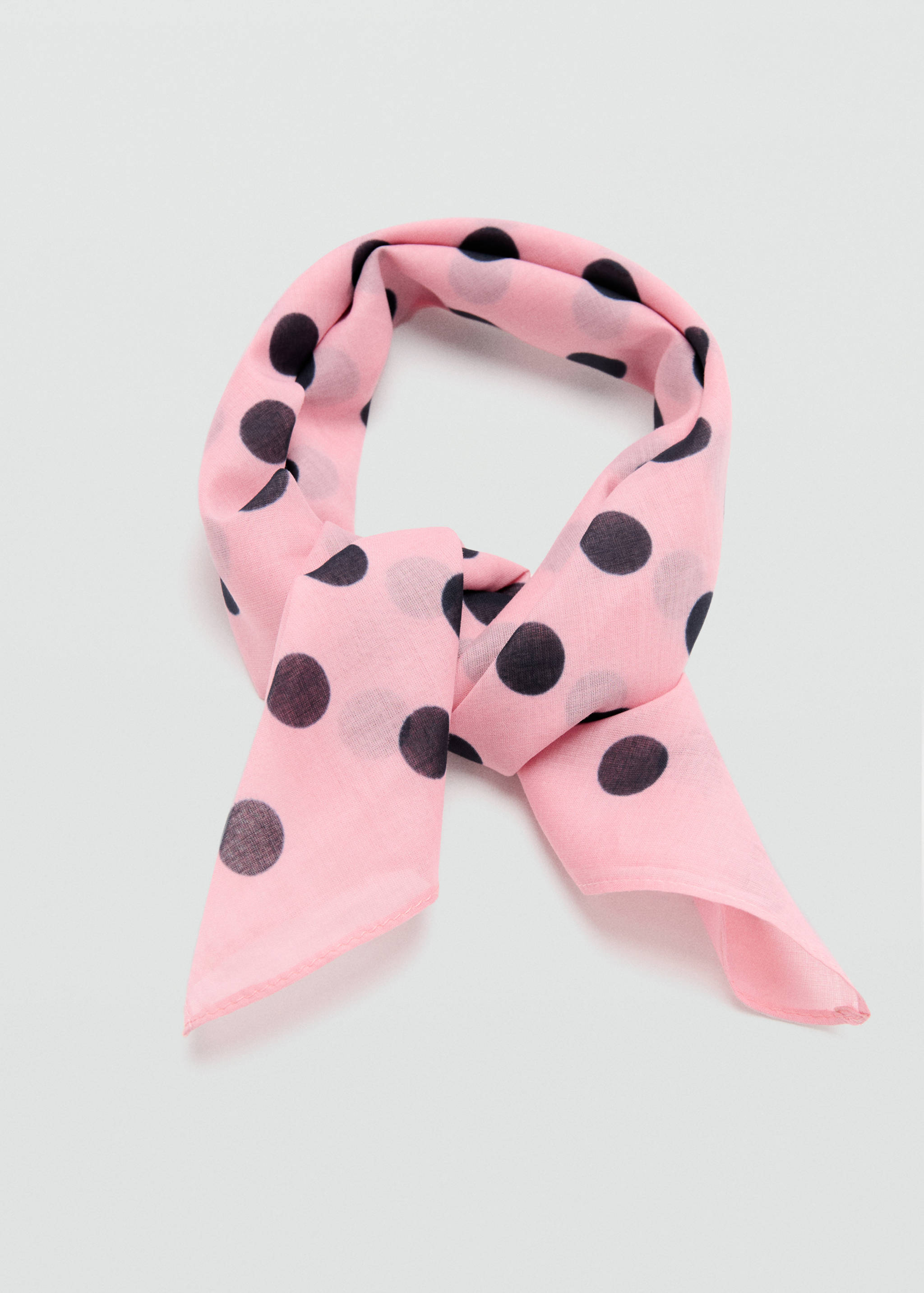 Polka dot print scarf - Details of the article 1