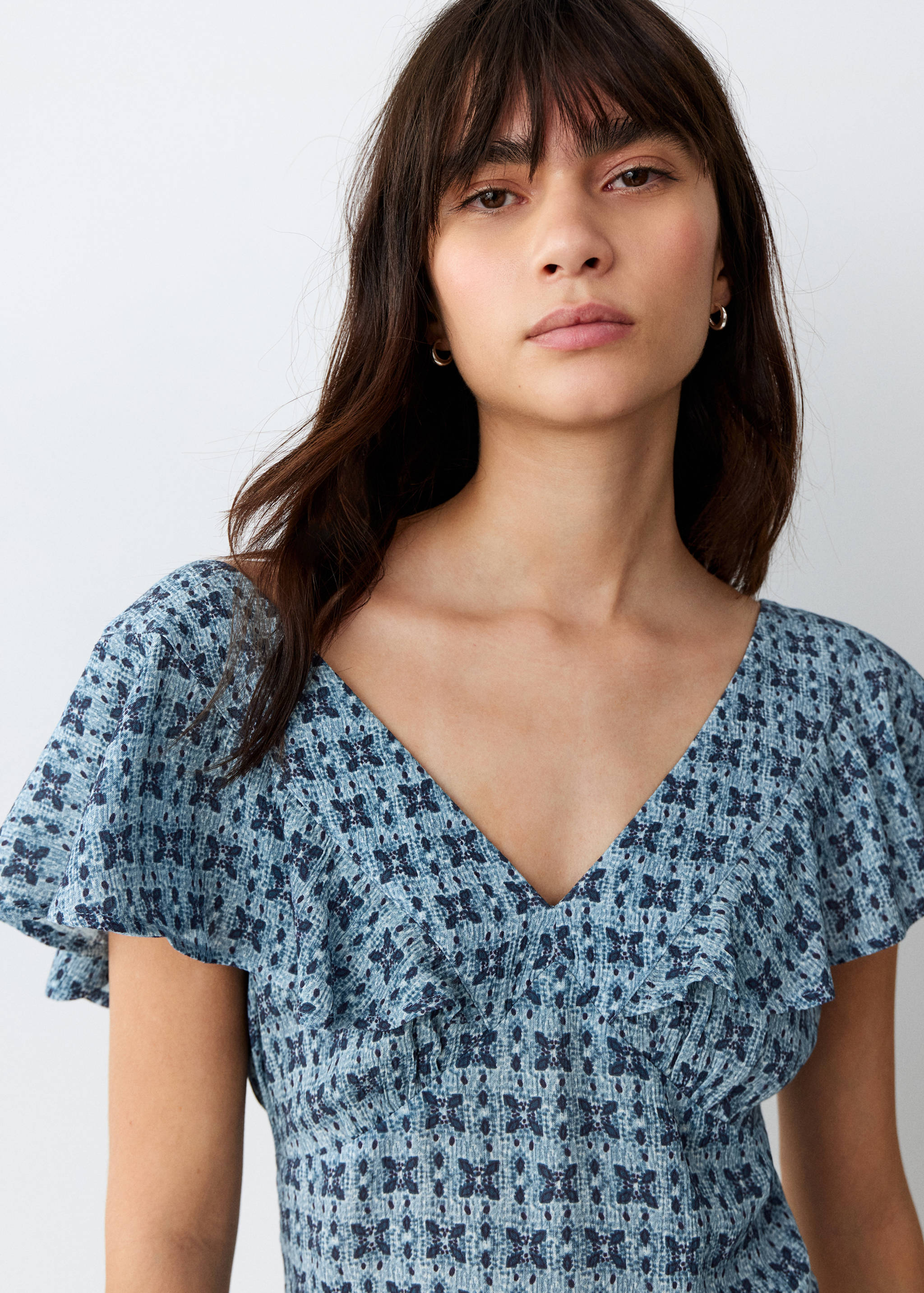 Printed ruffle top - Details of the article 1