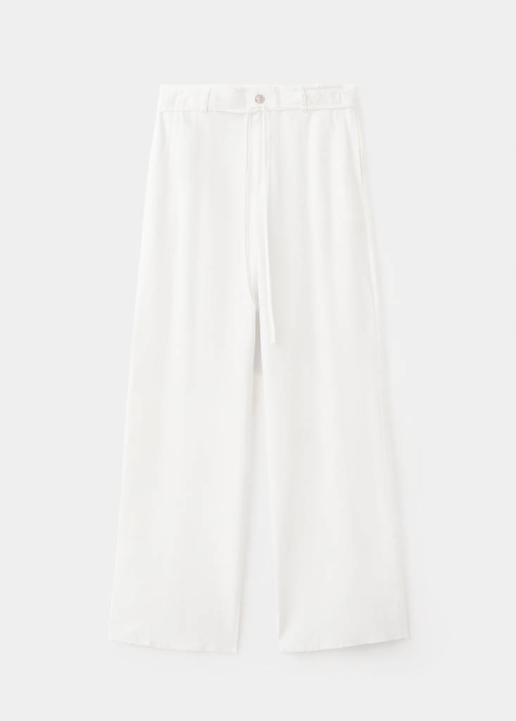 Straight-leg trousers with frayed details — Off White